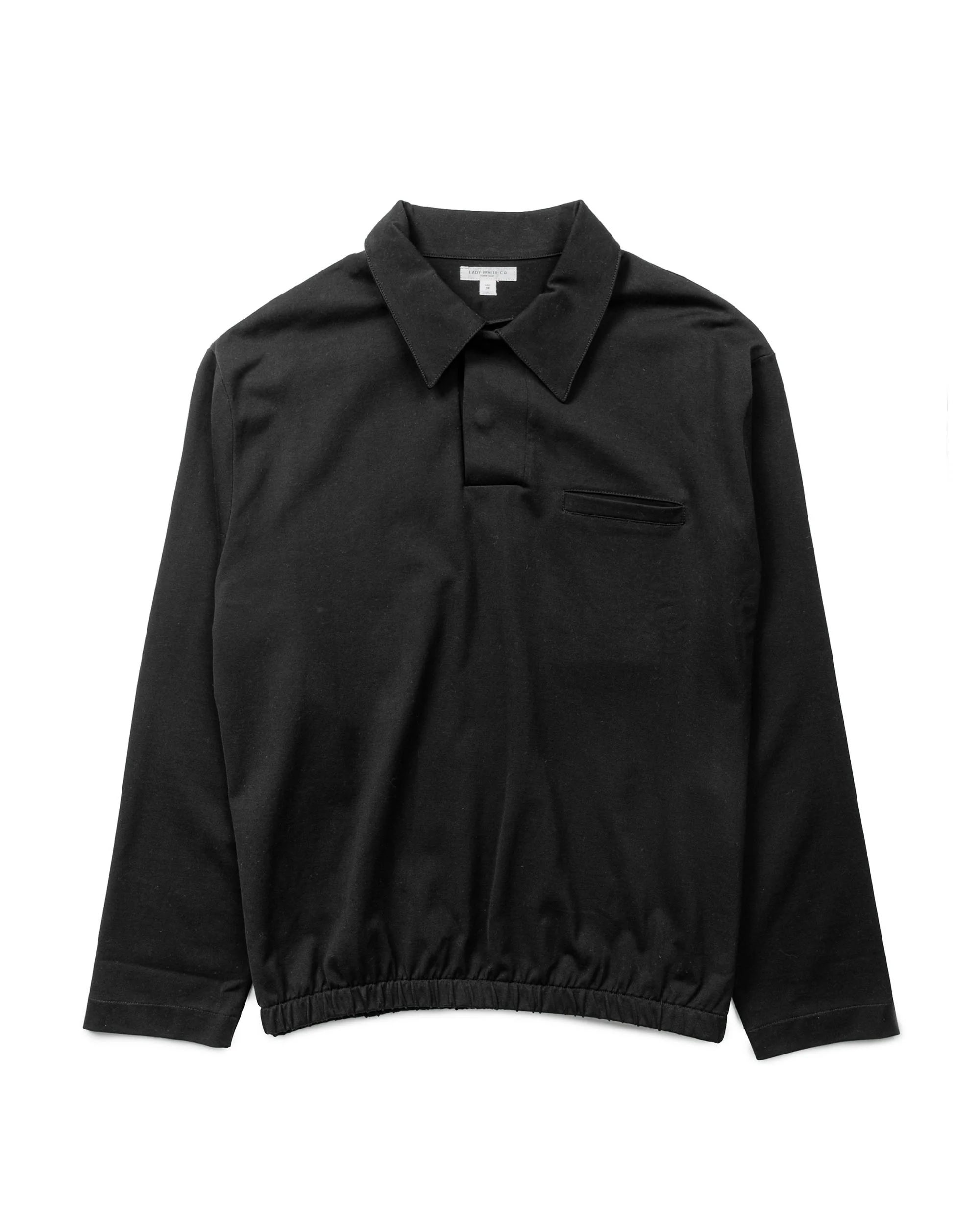 Lady White Co. L/S Richmond Polo Black