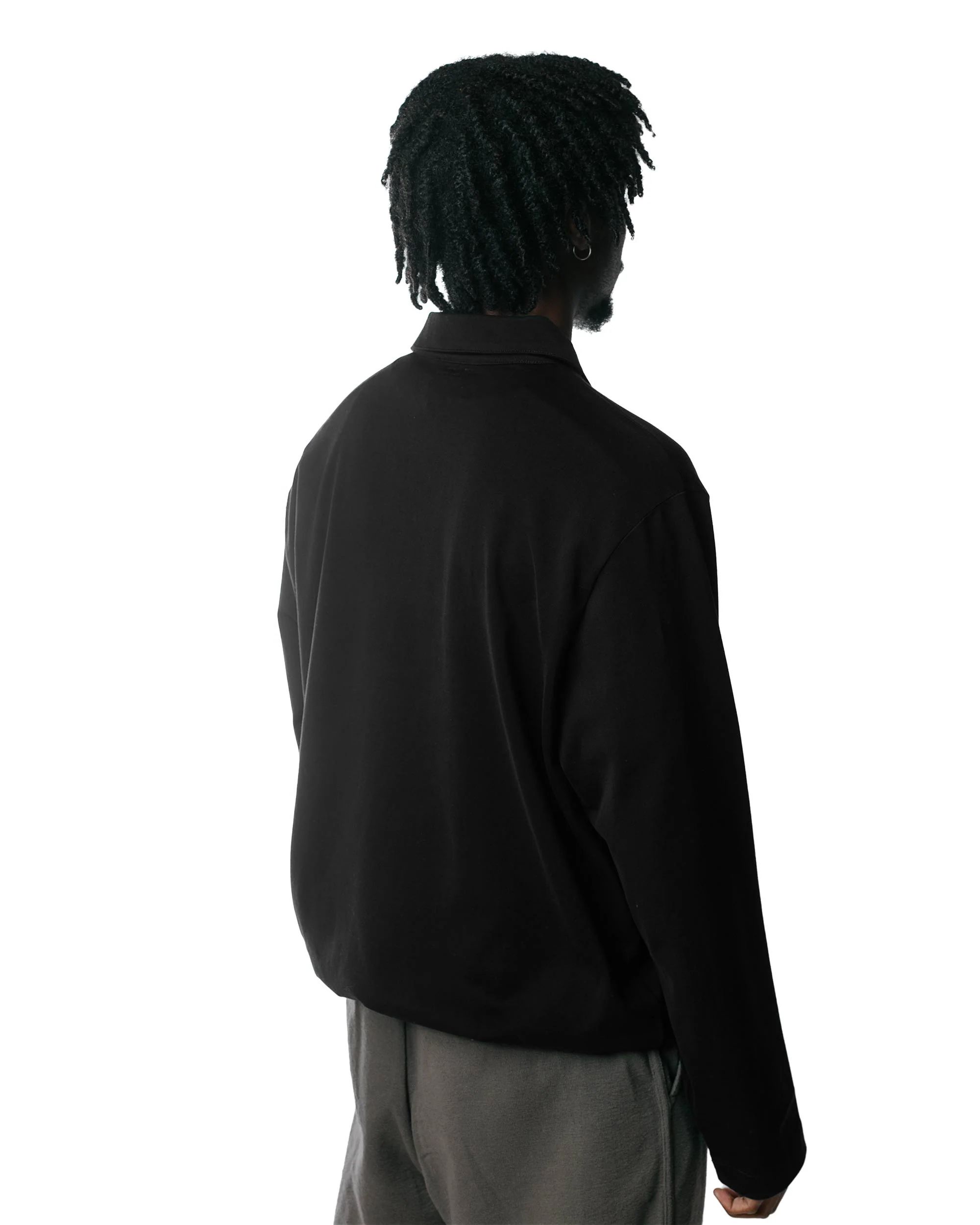 Lady White Co. L/S Richmond Polo Black - Image 3