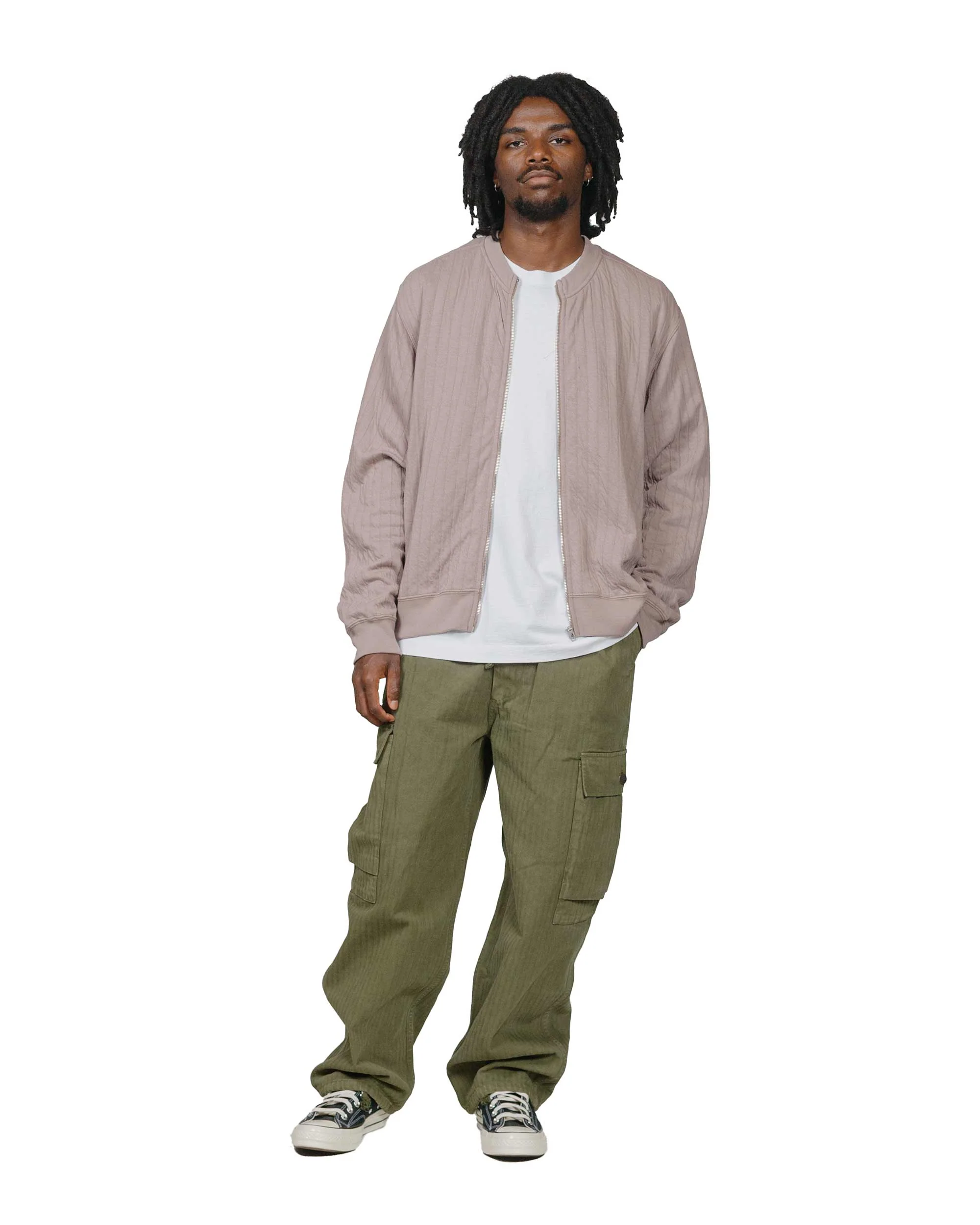 Lady White Co. Quilted Zip Up Pale Purple - Image 4