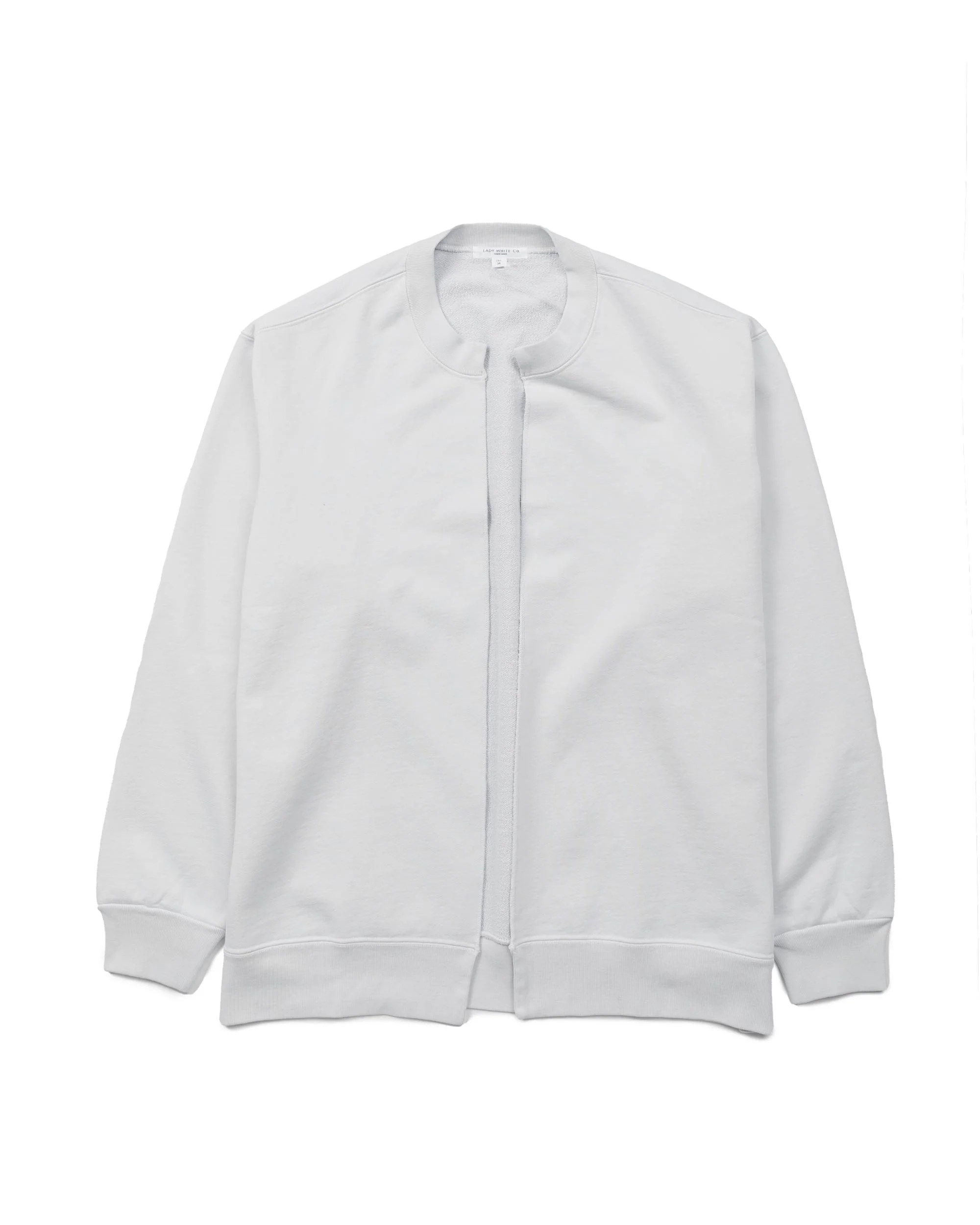 Lady White Co. Split Crew Cardigan Glacier