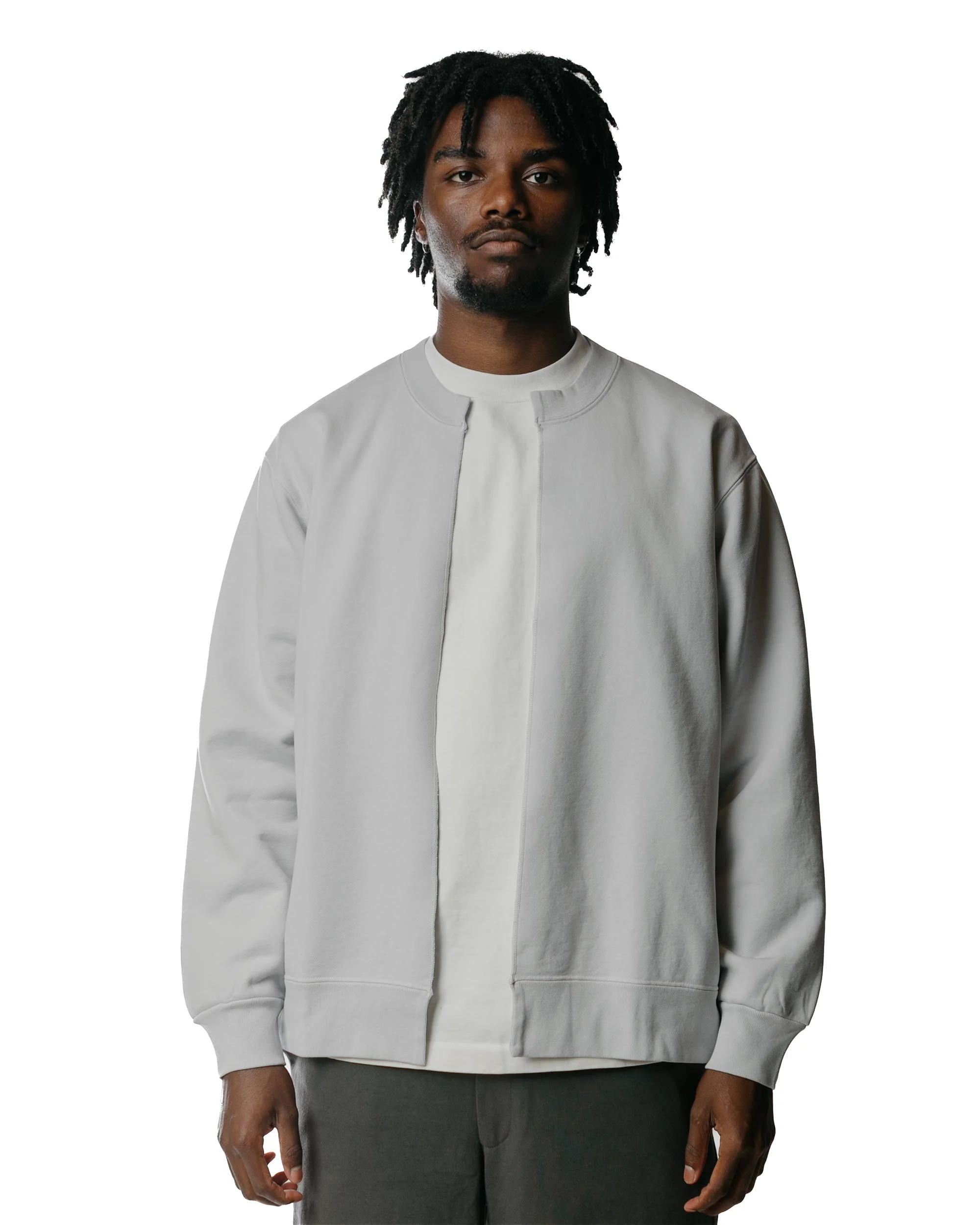 Lady White Co. Split Crew Cardigan Glacier - Image 2