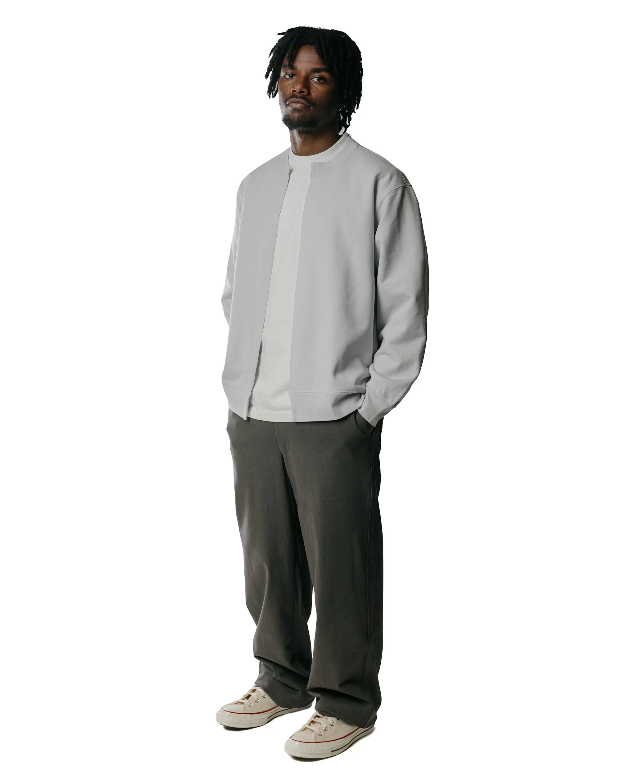 Lady White Co. Split Crew Cardigan Glacier - Image 4