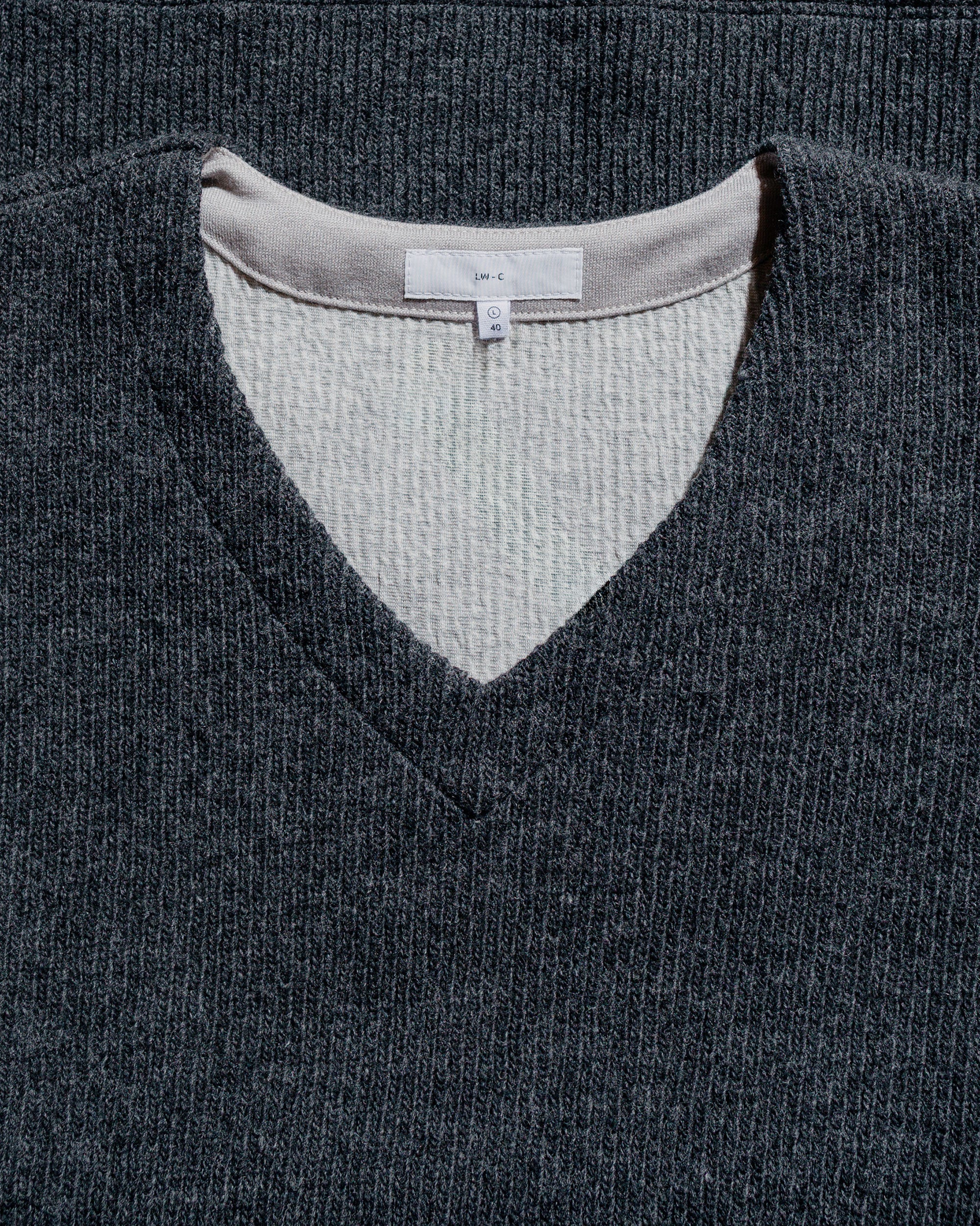 Lady White Co. V Neck Snap Sweater Charcoal - Image 5