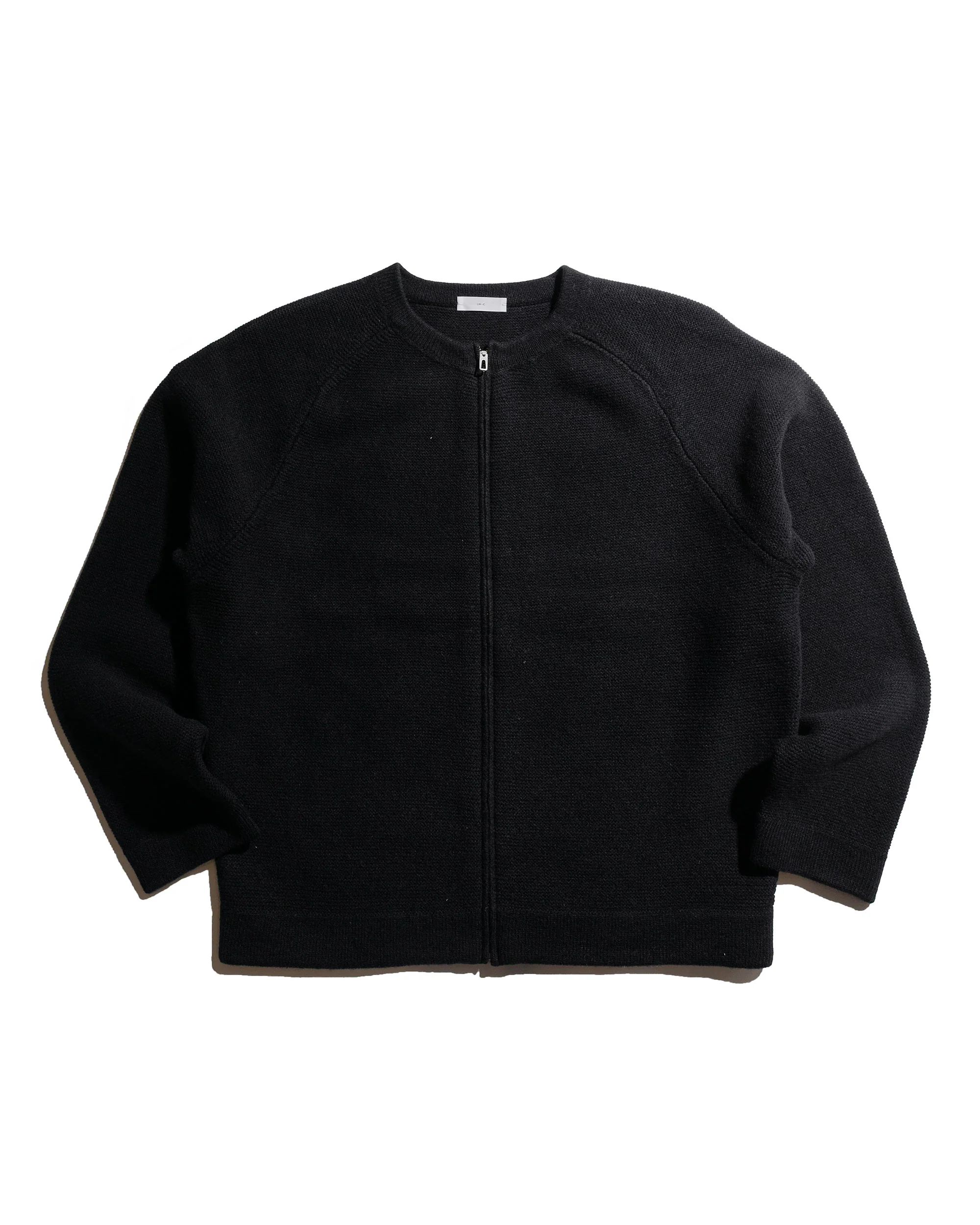 Lady White Co. Wool Link Zip Cardigan Black