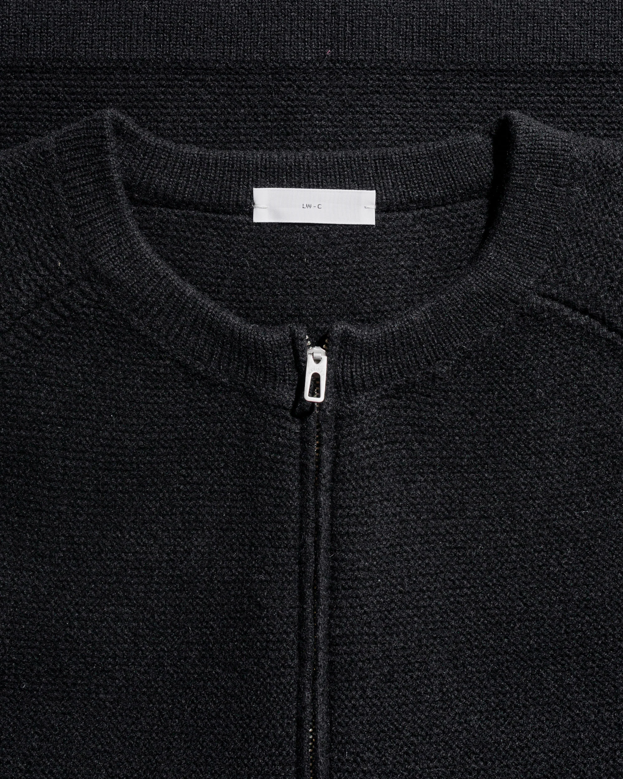 Lady White Co. Wool Link Zip Cardigan Black - Image 5