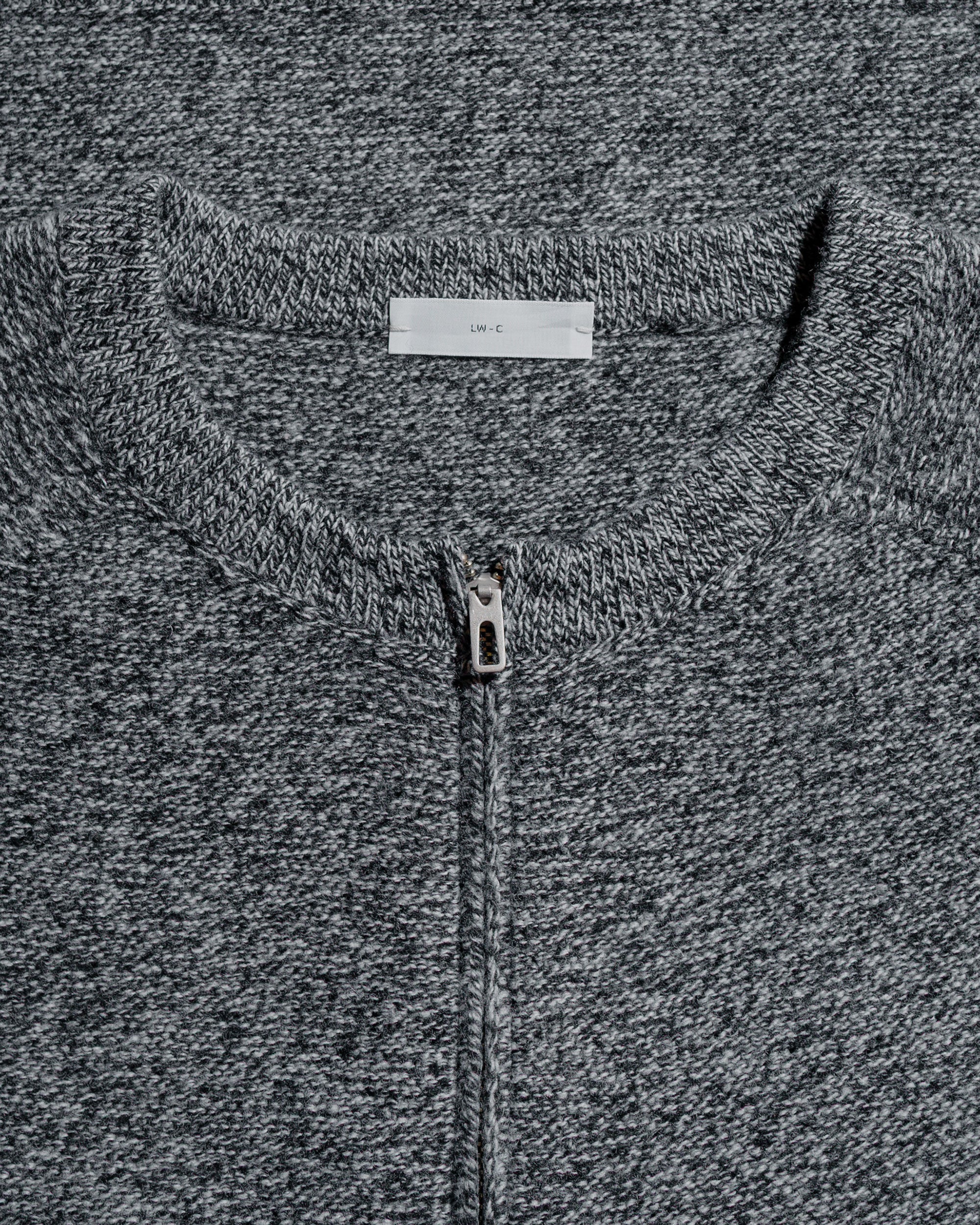 Lady White Co. Wool Link Zip Cardigan Black Twist - Image 5