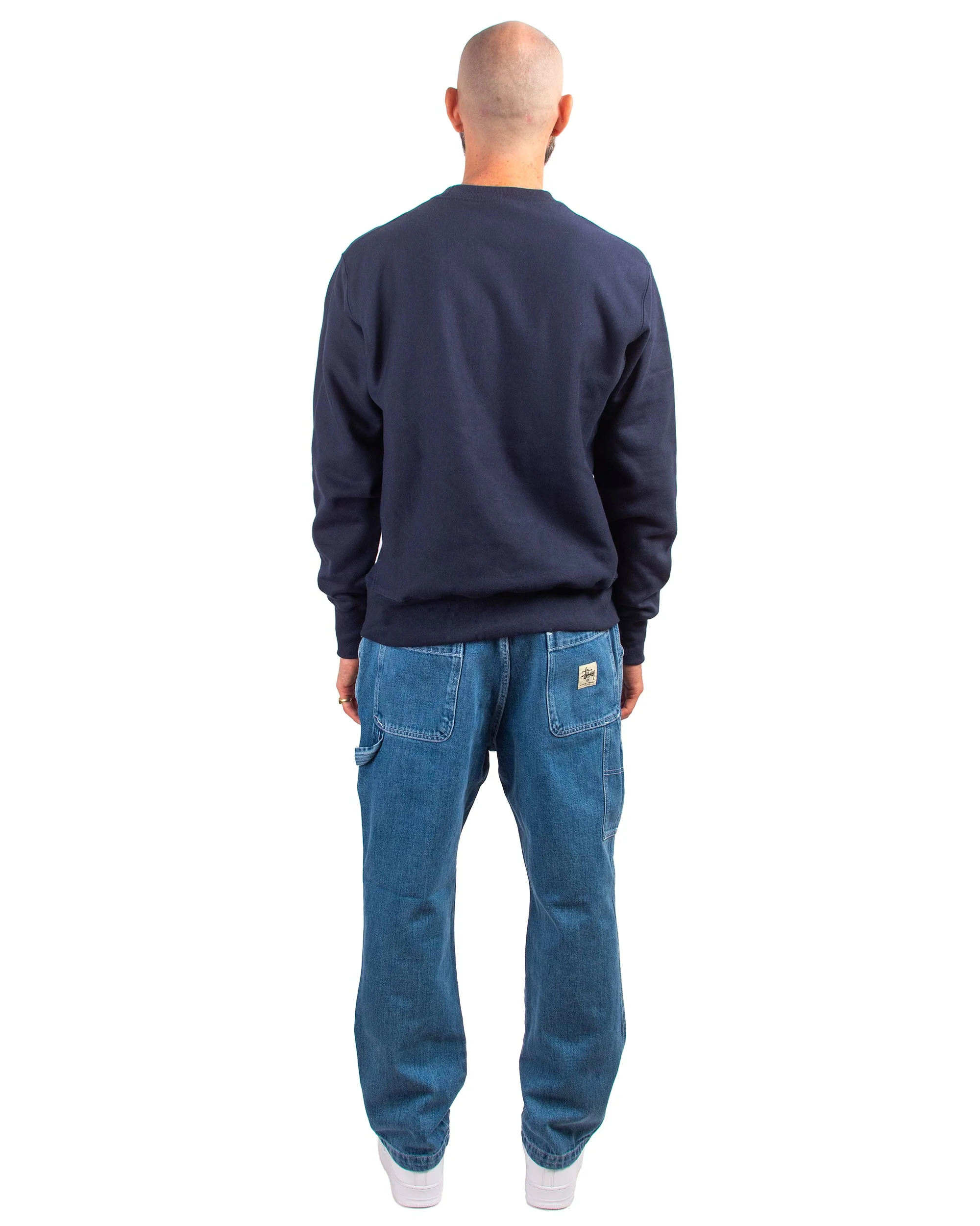 Lost & Found Reverse Weave Crewneck Navy - Image 3