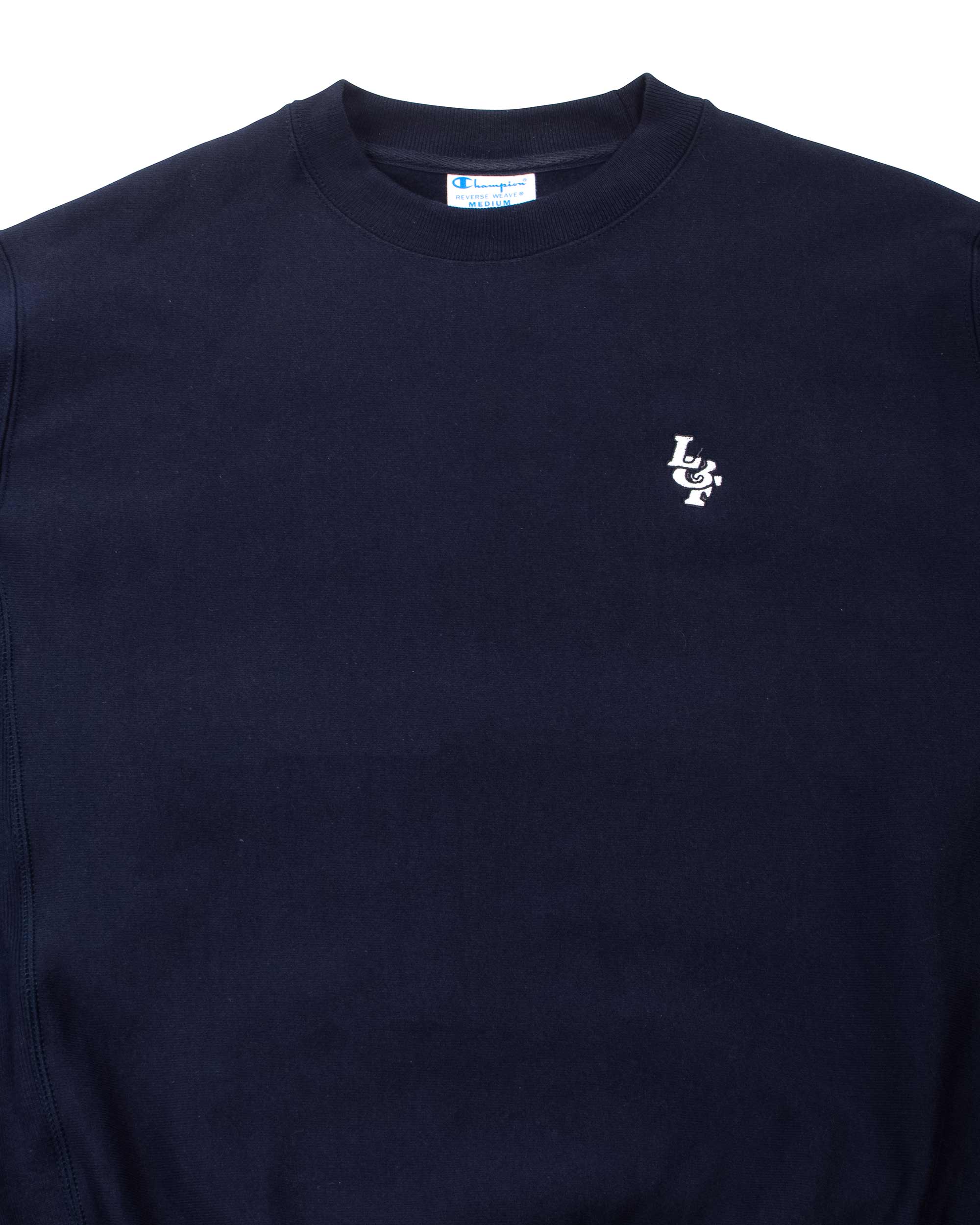 Lost & Found Reverse Weave Crewneck Navy - Image 5