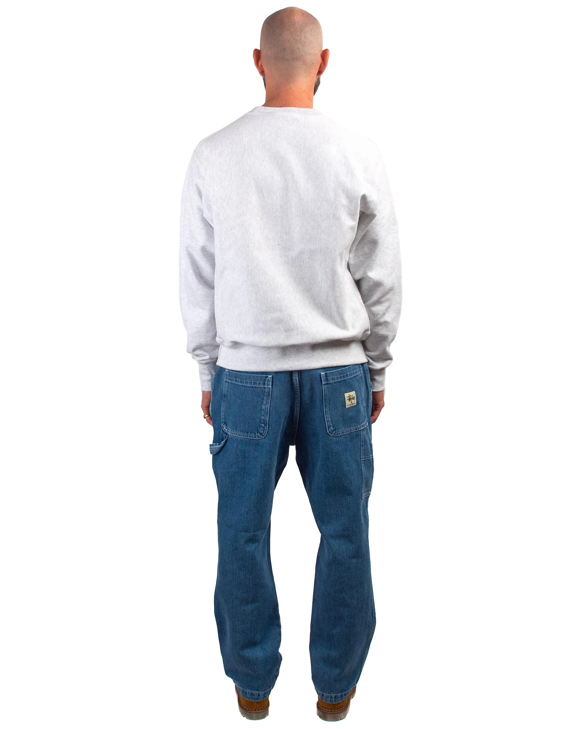 Lost & Found Reverse Weave Crewneck Silver Grey - Image 3