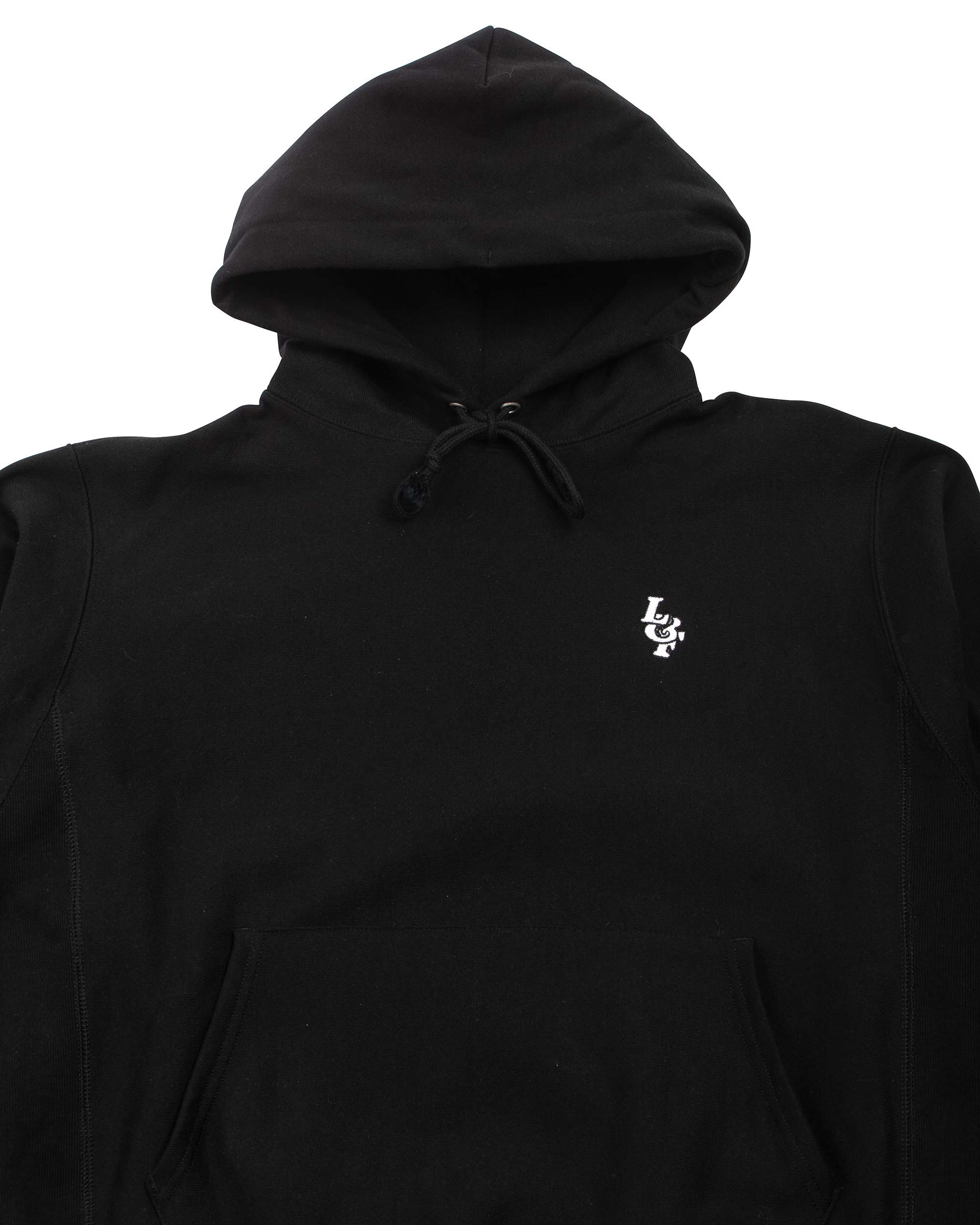 Lost & Found Reverse Weave Hoodie Black - Image 5