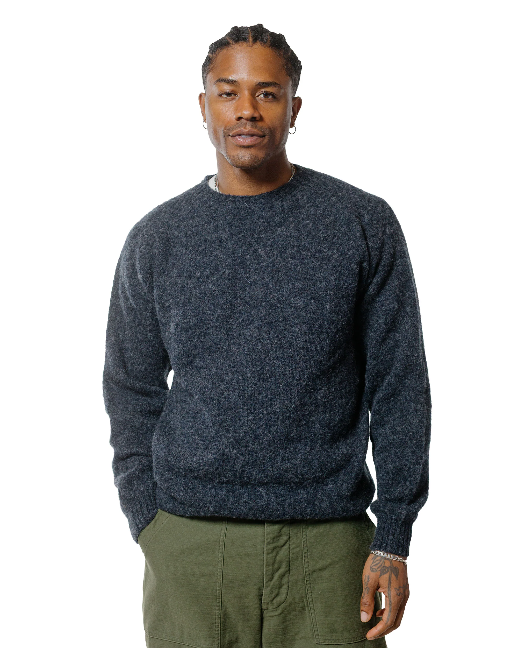 Lost & Found Shaggy Sweater Charcoal - Image 2