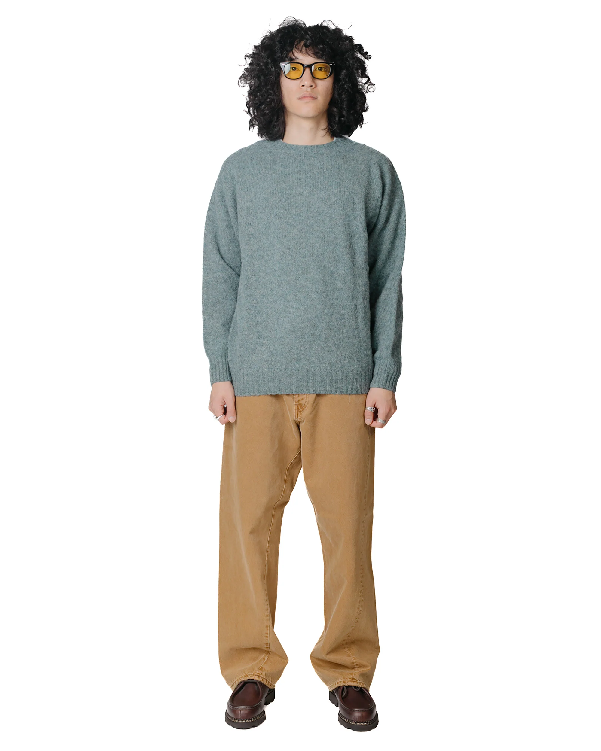 Lost & Found Shaggy Sweater Graphite Green - Image 4