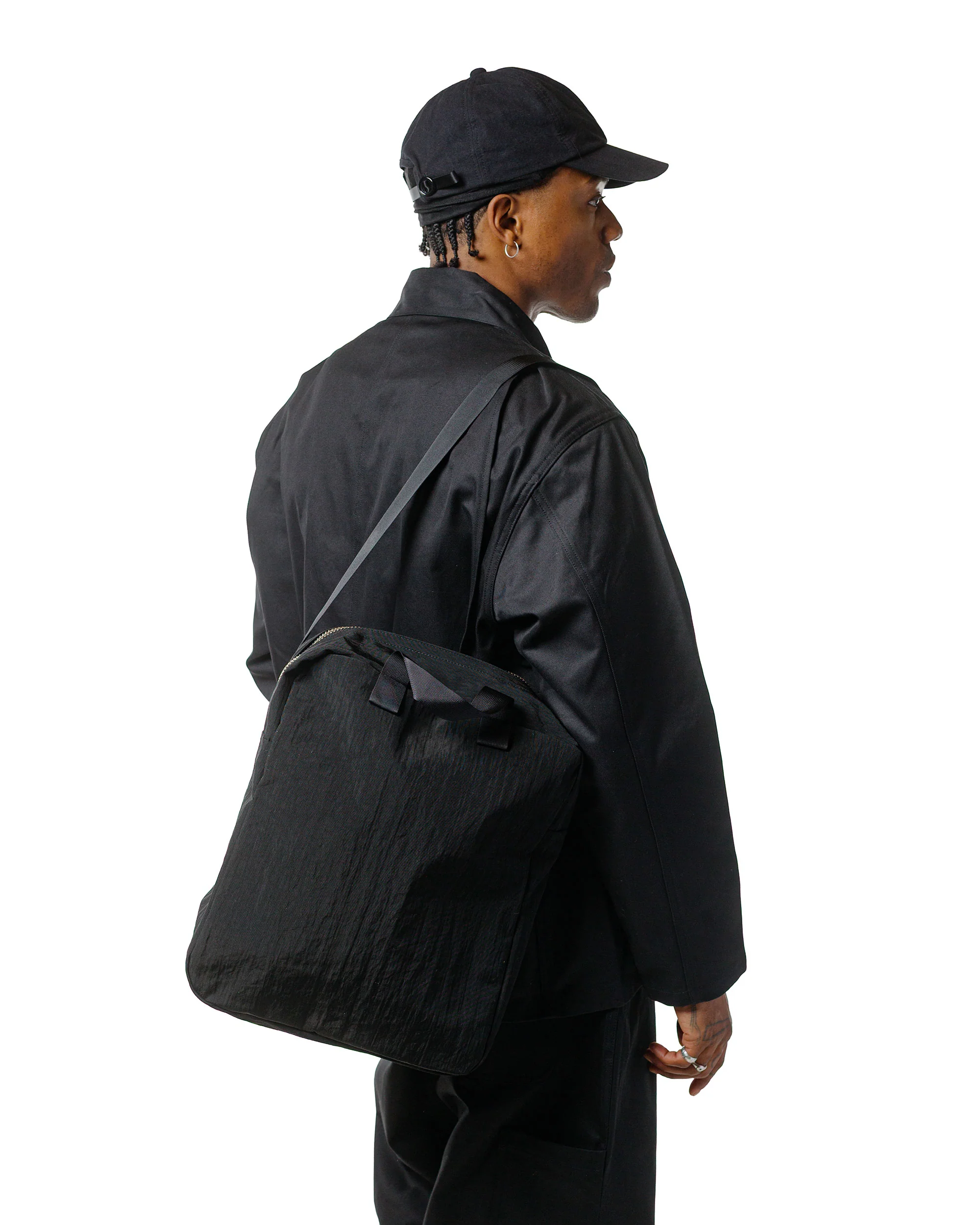 MAN-TLE R0B0 'Zip Tote' Black Nylon - Image 3