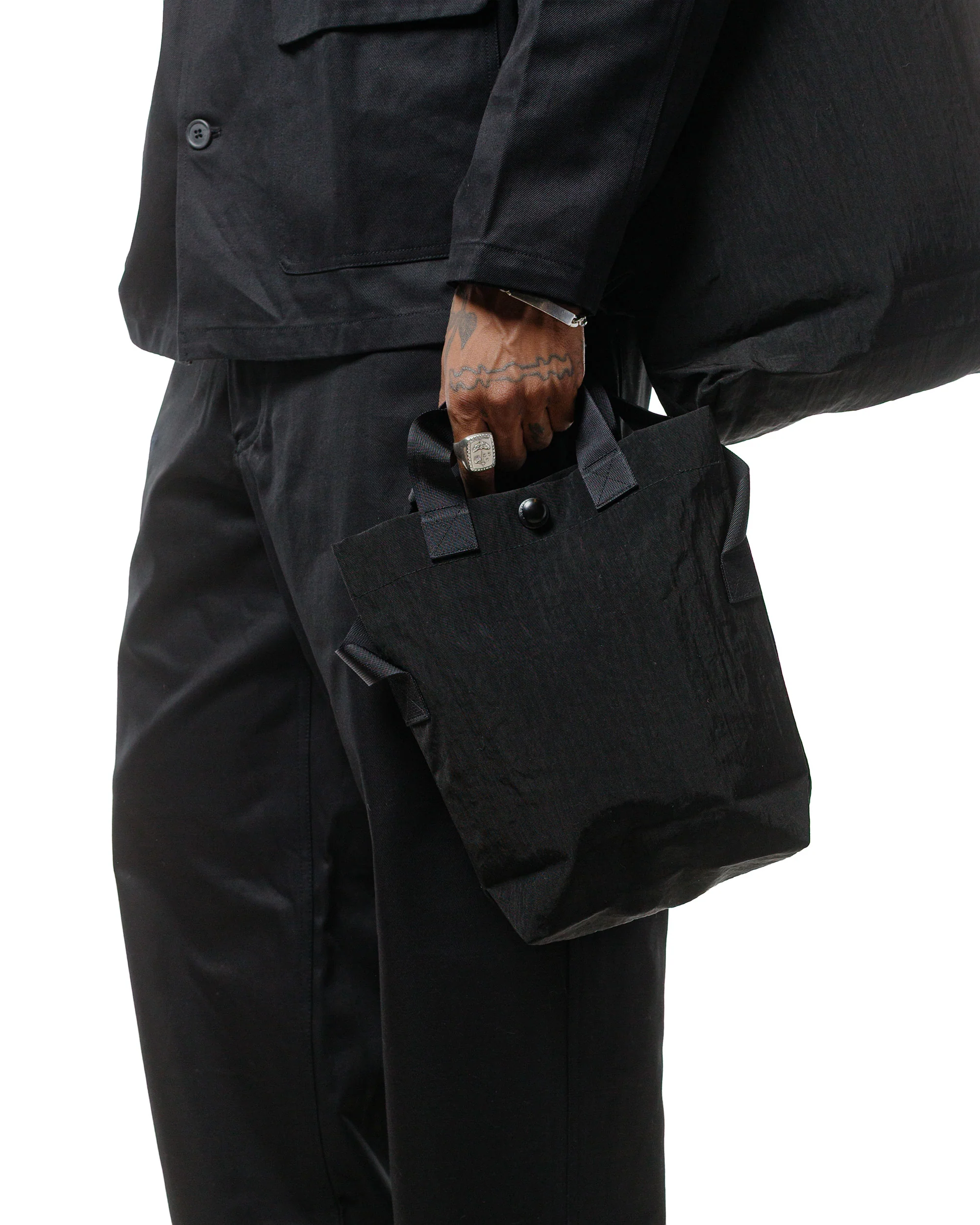 MAN-TLE R0B4 'Mini Tote' Black Nylon - Image 2