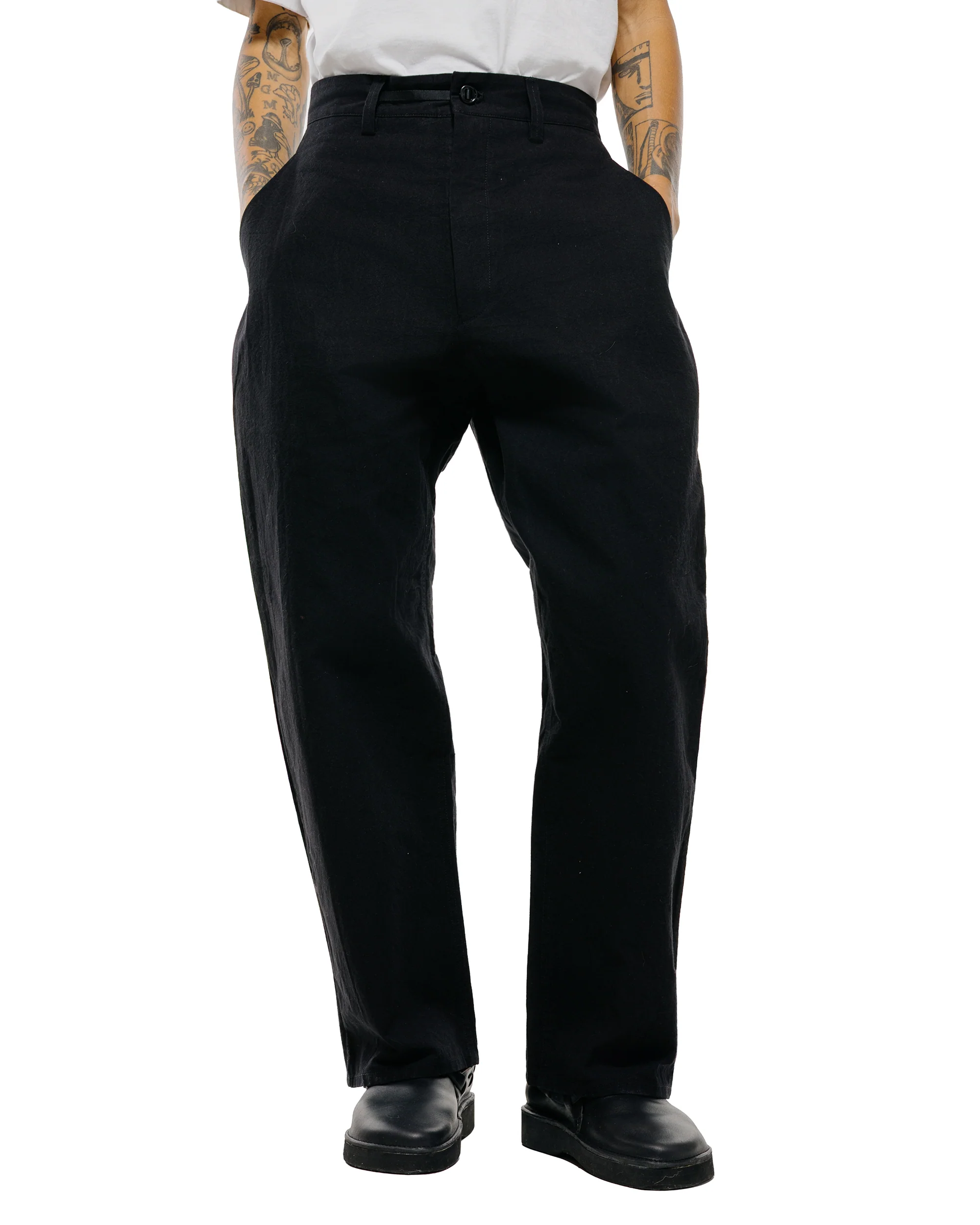 MAN-TLE R0P4 Wide Pants Black Wax - Image 2