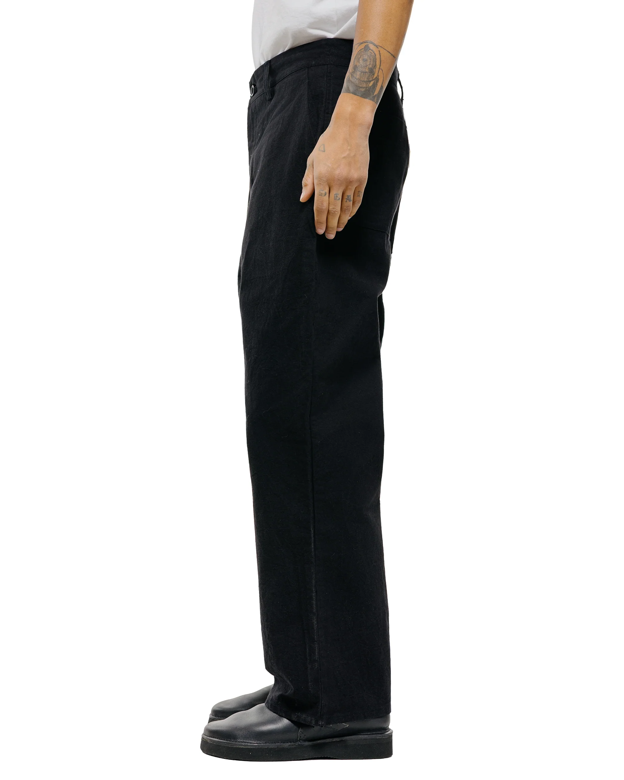 MAN-TLE R0P4 Wide Pants Black Wax - Image 3