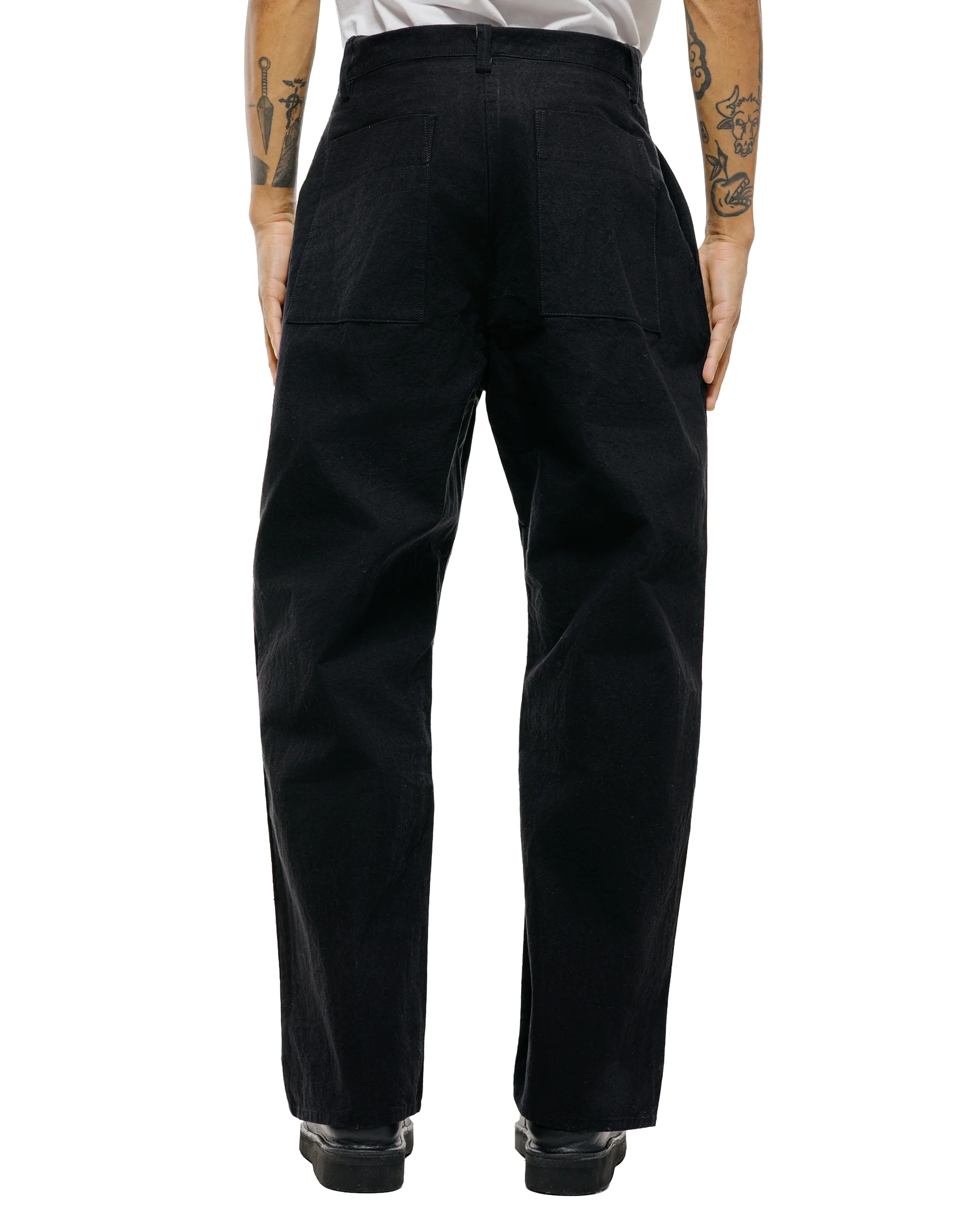 MAN-TLE R0P4 Wide Pants Black Wax - Image 4