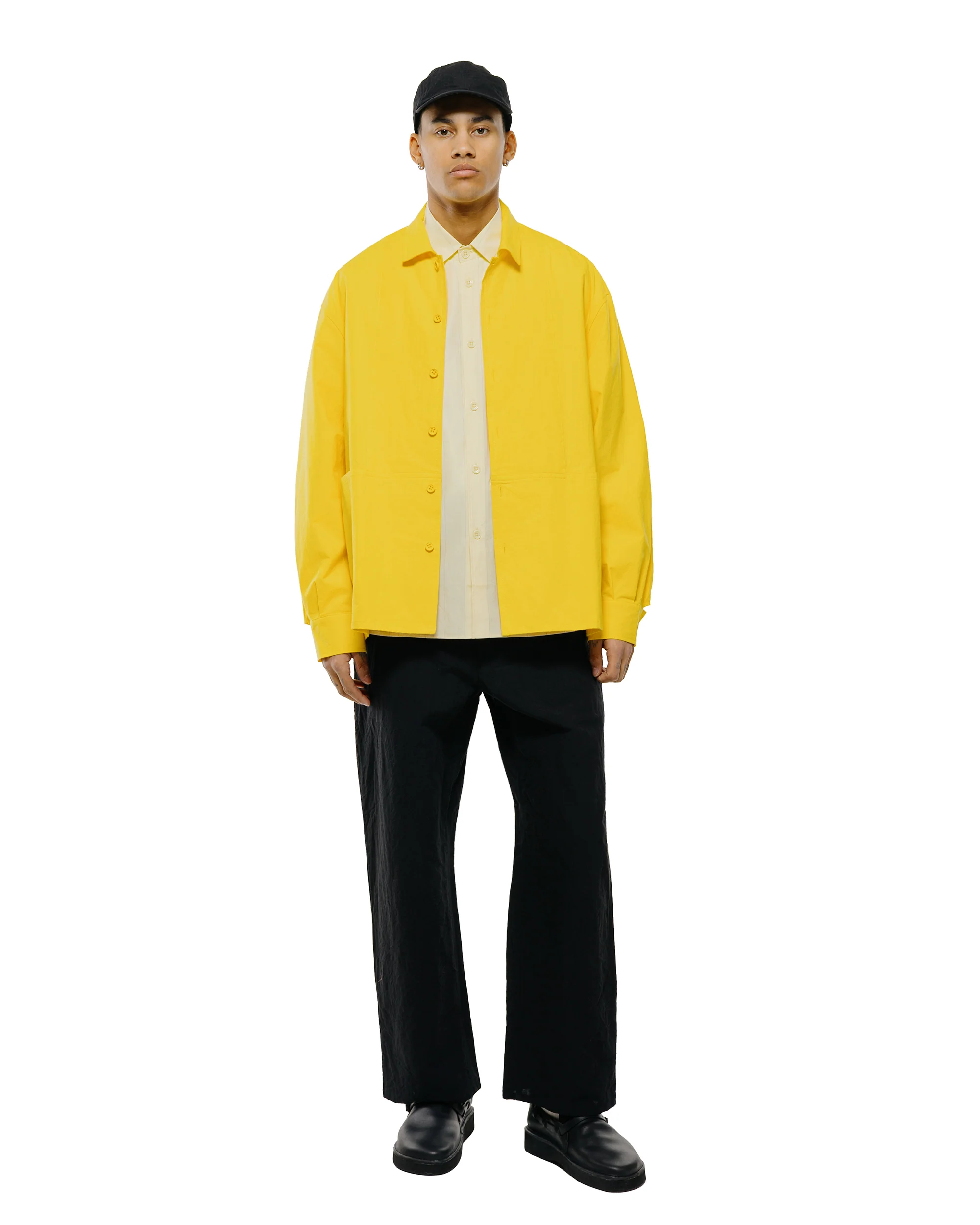 MAN-TLE R20P4 Wide Pants Black Linen - Image 4