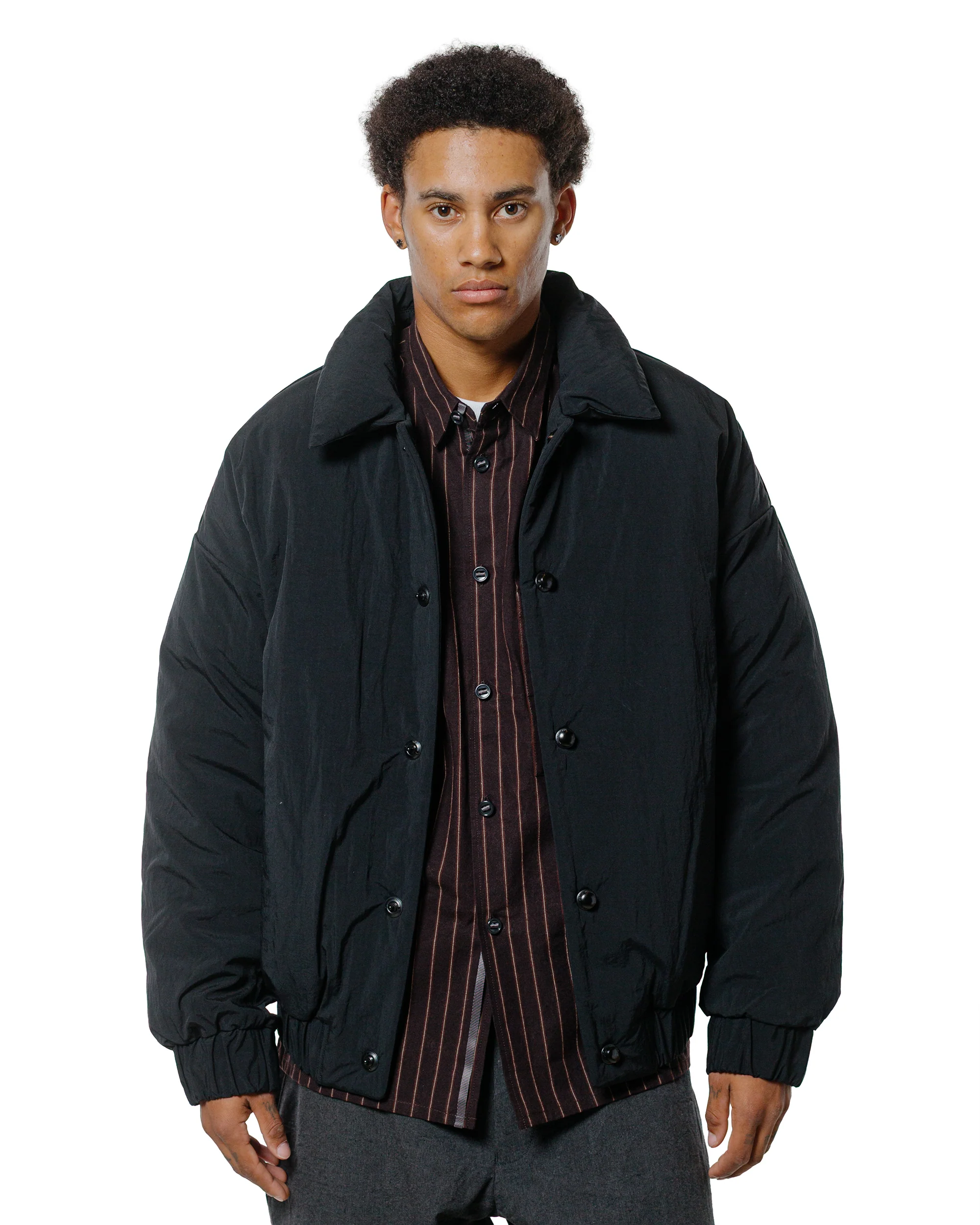 MAN-TLE R19D6 Double Down Blouson Black Recycled Nylon - Image 2