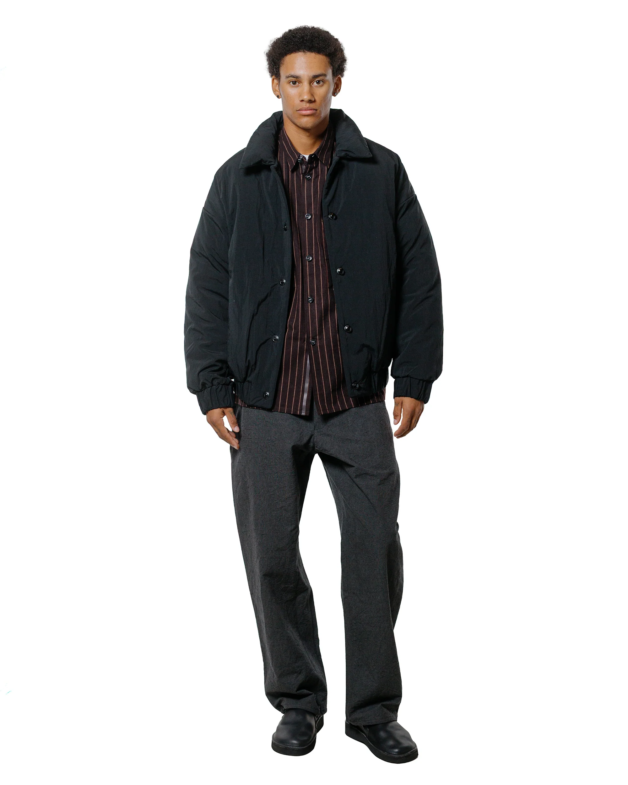 MAN-TLE R19D6 Double Down Blouson Black Recycled Nylon - Image 4