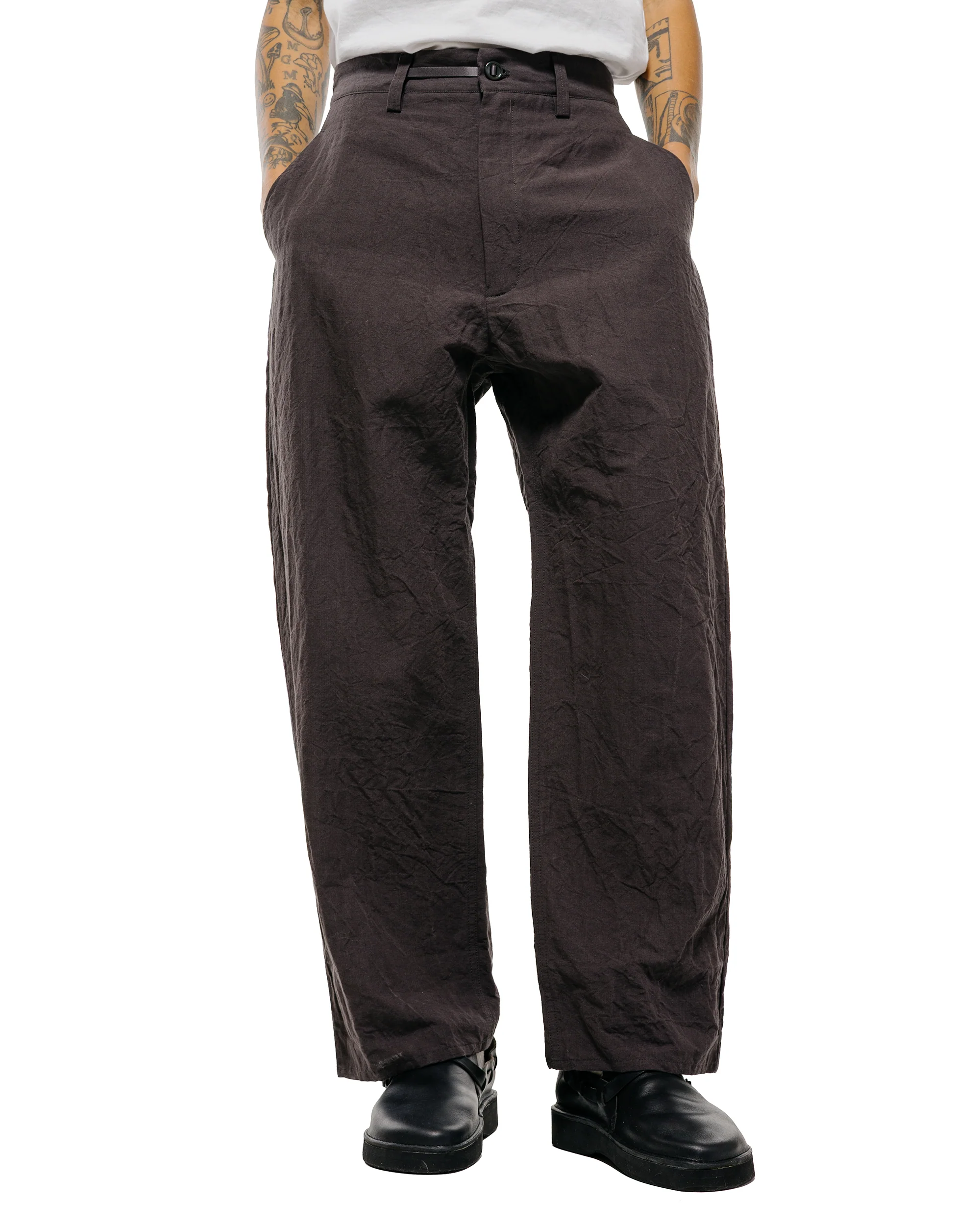 MAN-TLE R20P4 Wide Pants Earth Linen - Image 2