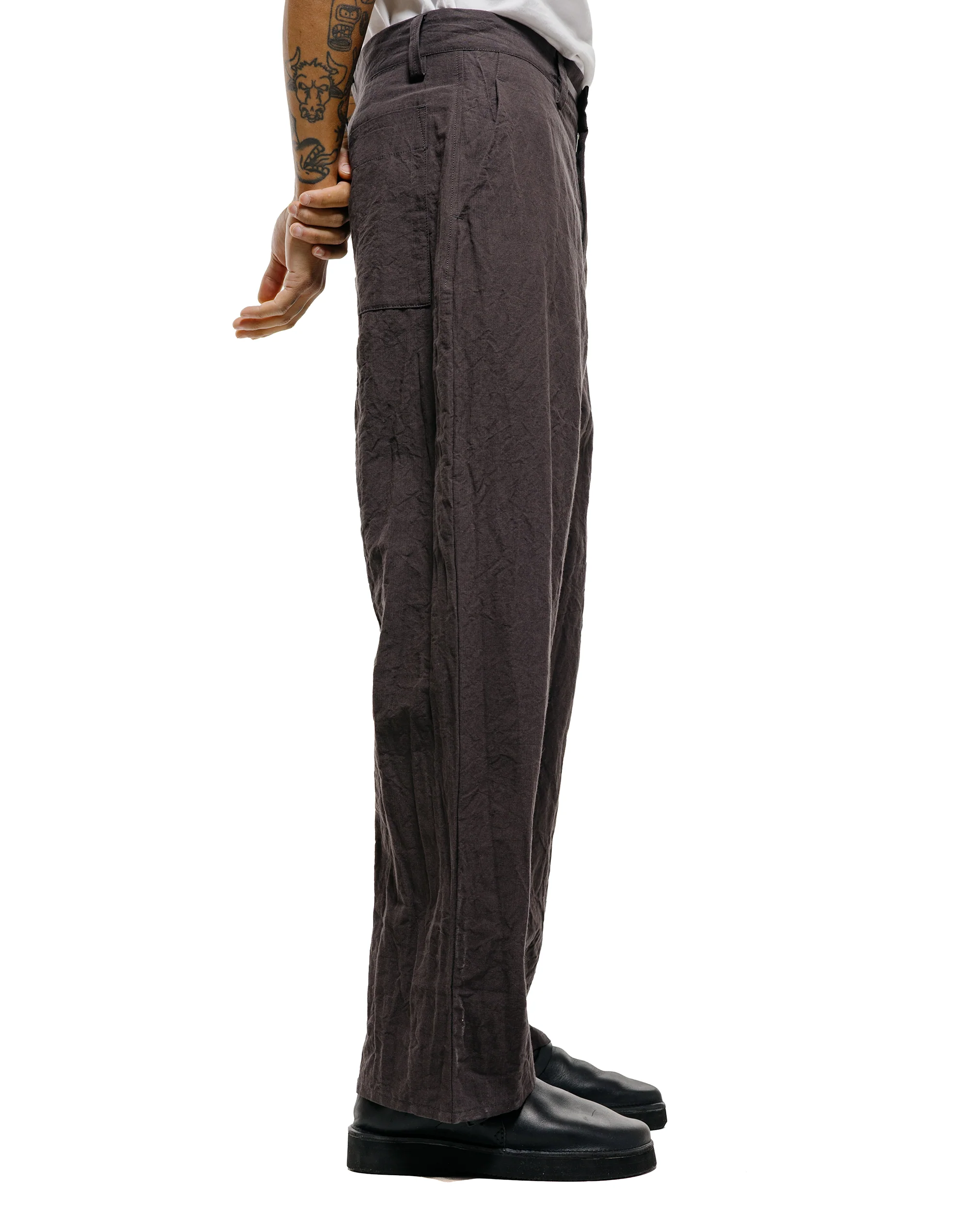 MAN-TLE R20P4 Wide Pants Earth Linen - Image 3