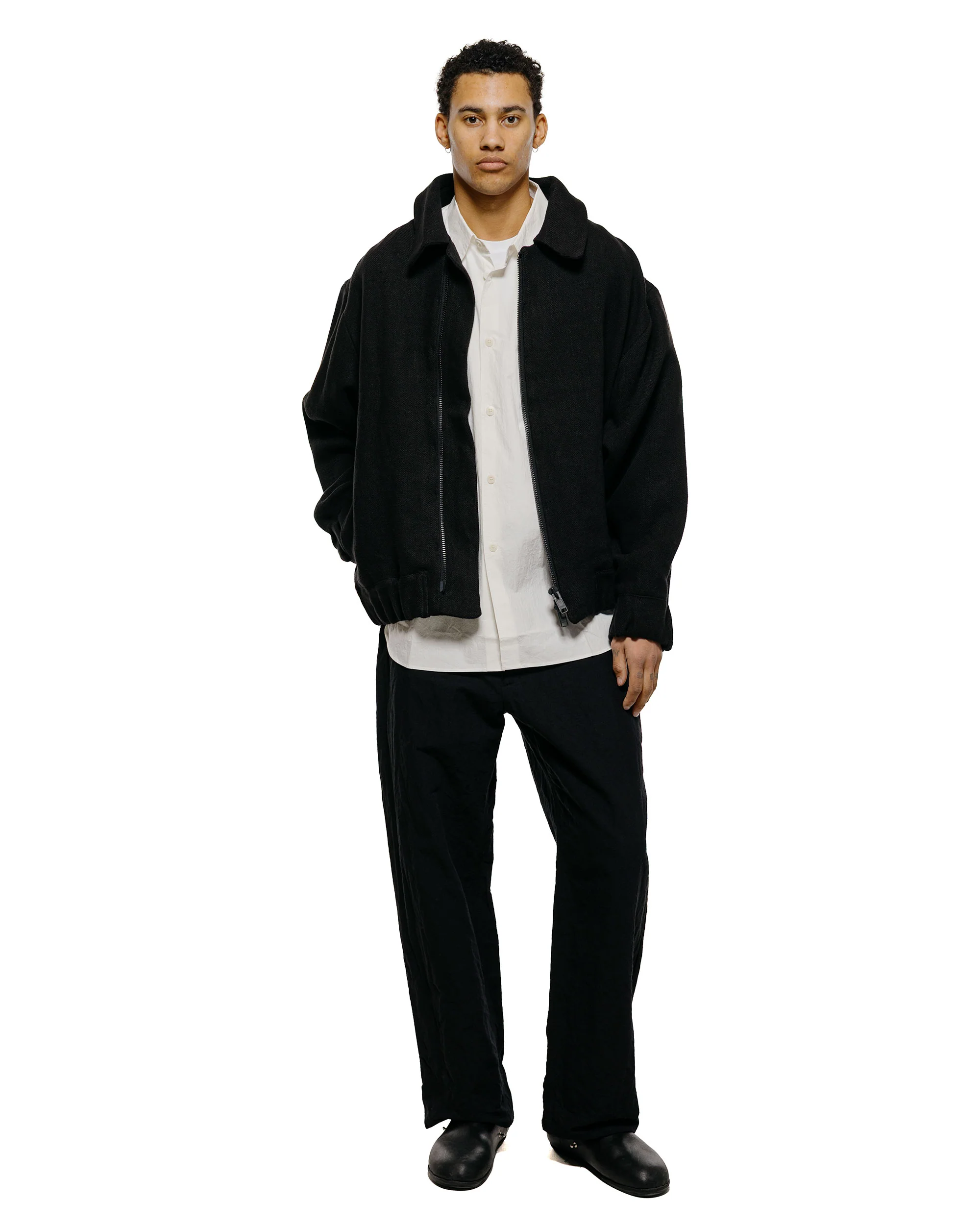 MAN-TLE R20S3 'Zip Gum Shirt' Black 20hr Canvas - Image 4