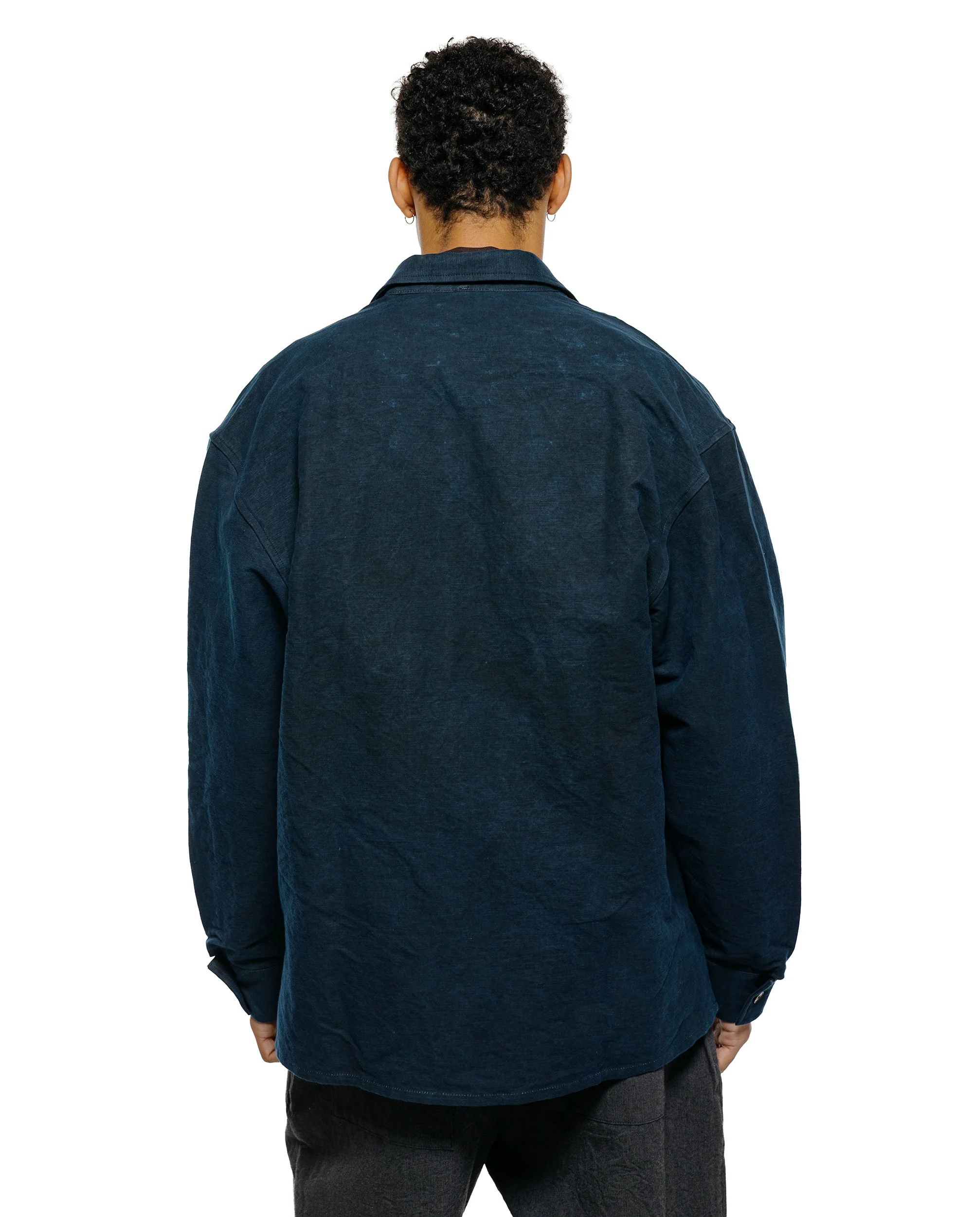 MAN-TLE R20S5 'Shop Shirt' Sumi Indigo Hemp Cloth - Image 3