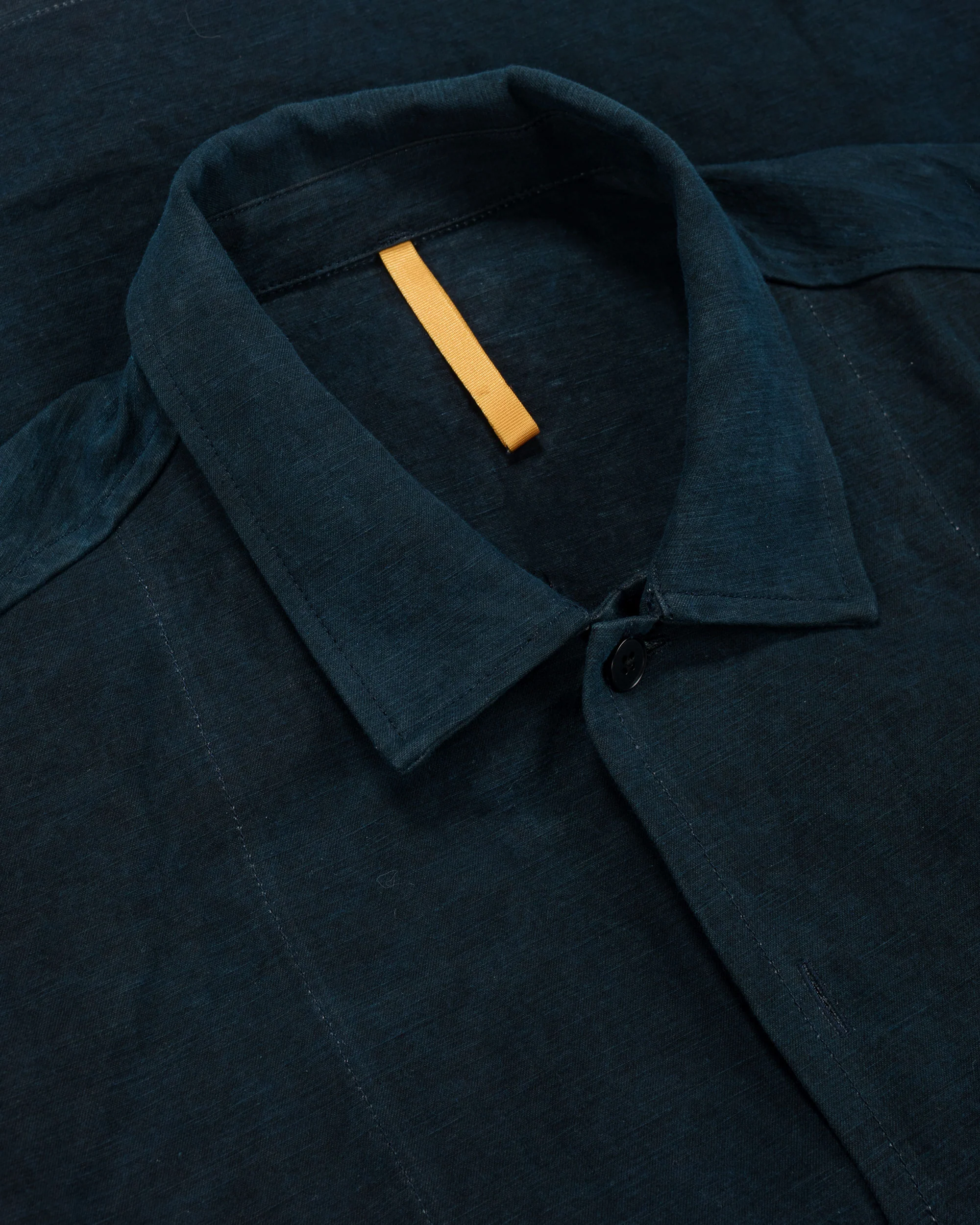 MAN-TLE R20S5 'Shop Shirt' Sumi Indigo Hemp Cloth - Image 5