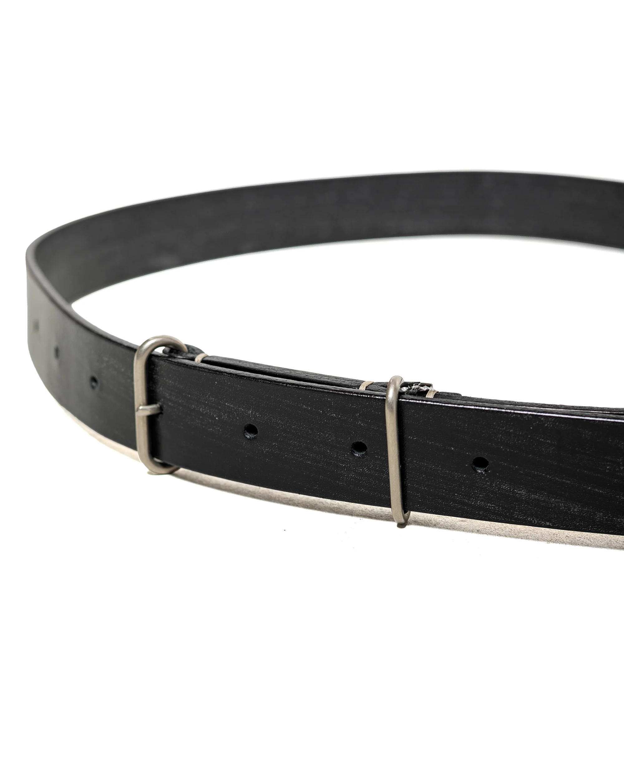 Margaret Howell Minimal Buckle Belt Full Grain Bridle Leather Black - Image 3