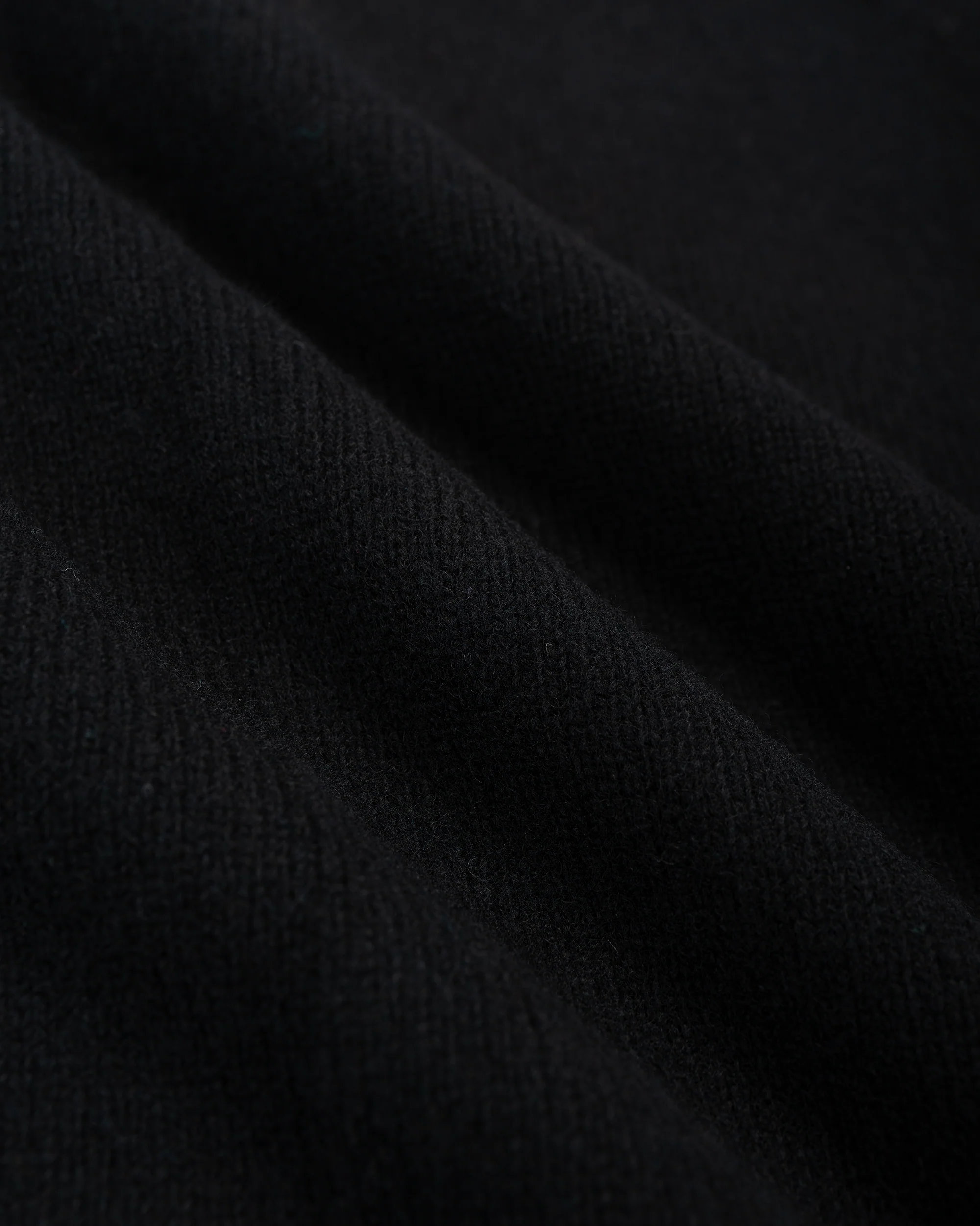 Margaret Howell Seamless Pocket Polo Shirt Merino Cashmere Black - Image 6