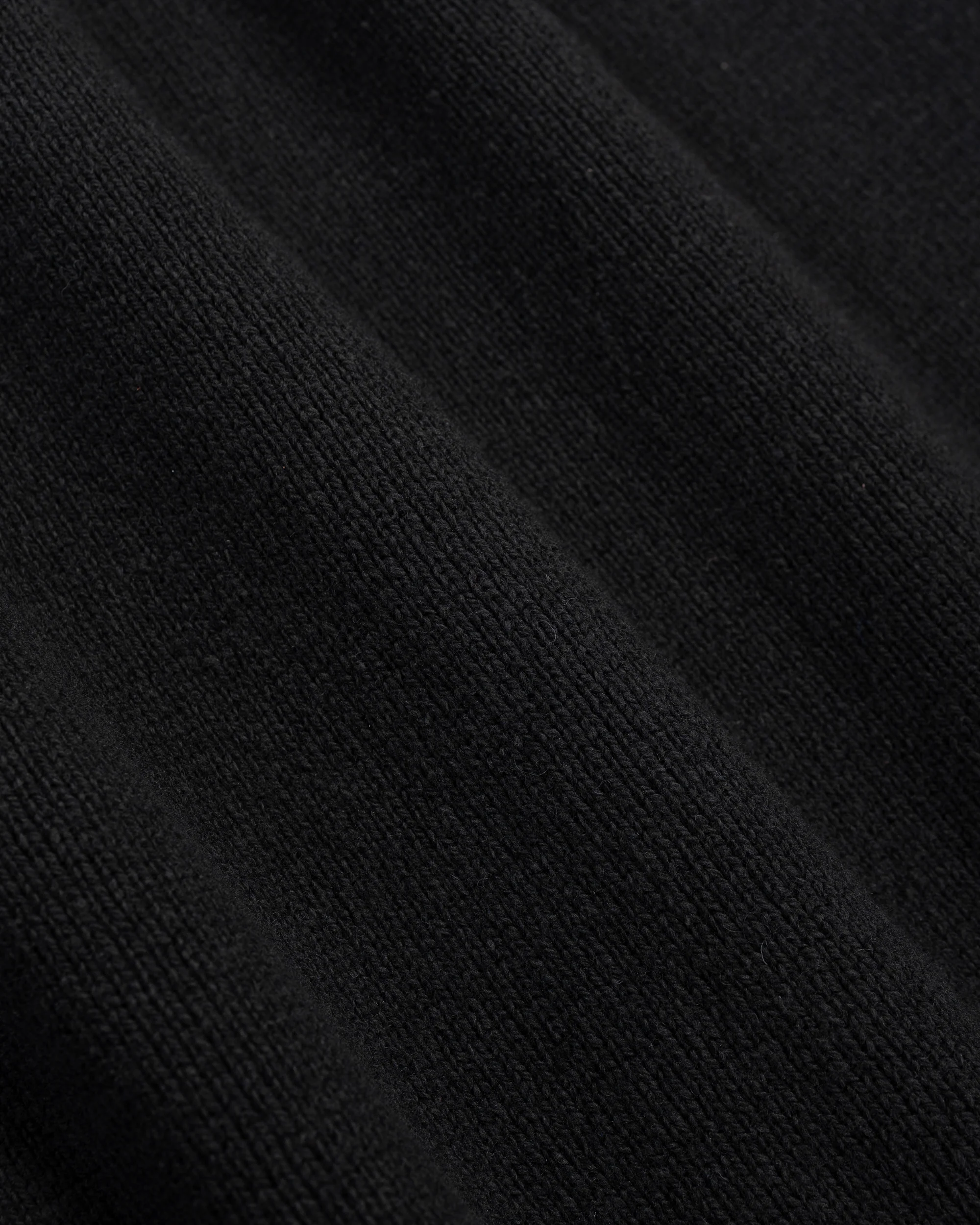 Margaret Howell Zip Up Polo Jumper Wool Cotton Black - Image 7