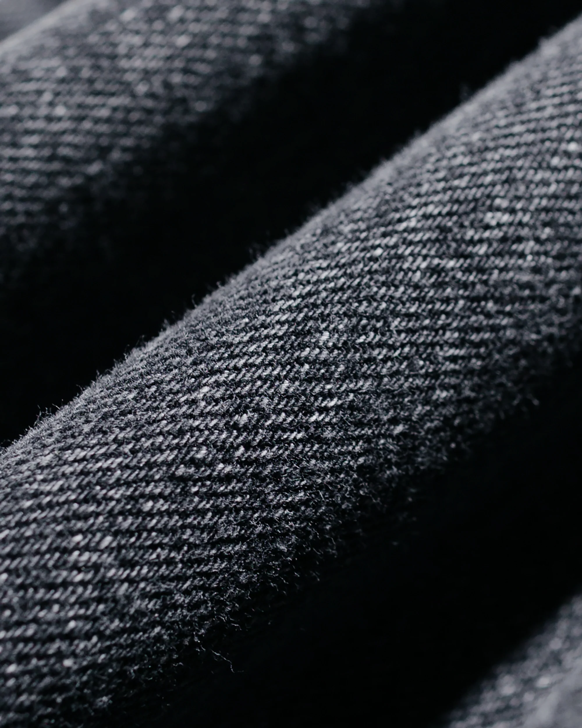marka Wide Leg Jeans Organic Cotton 13.5oz Selvedge Denim Faded Black - Image 6