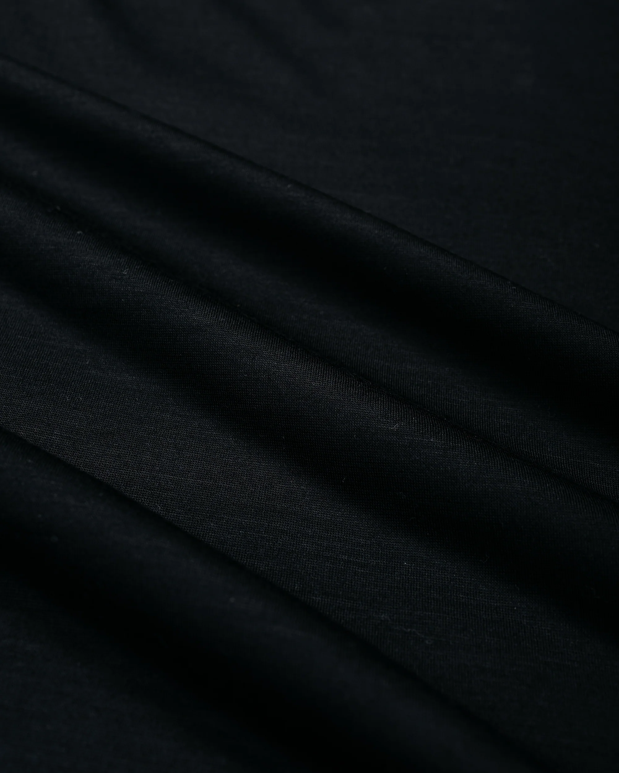 marka Crew Neck Tee Super120s Washable Wool Jersey Black - Image 4