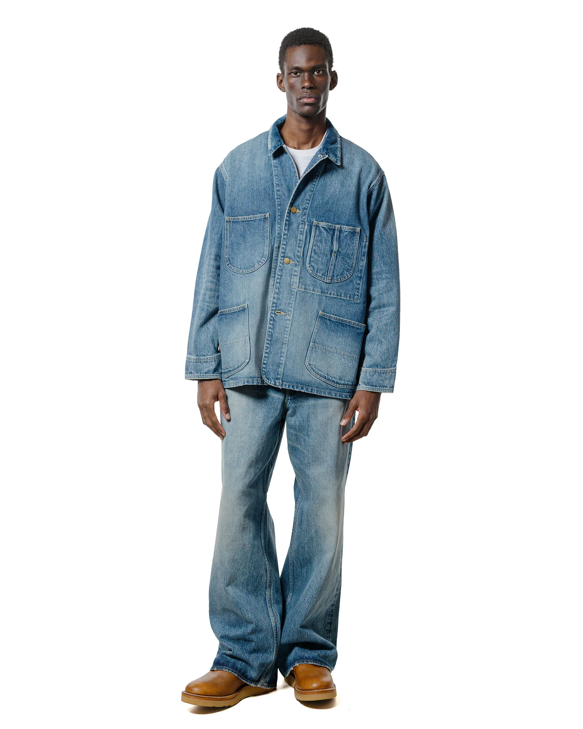 marka Denim Coverall Jacket 13.5oz Selvedge Denim Used Wash - Image 4