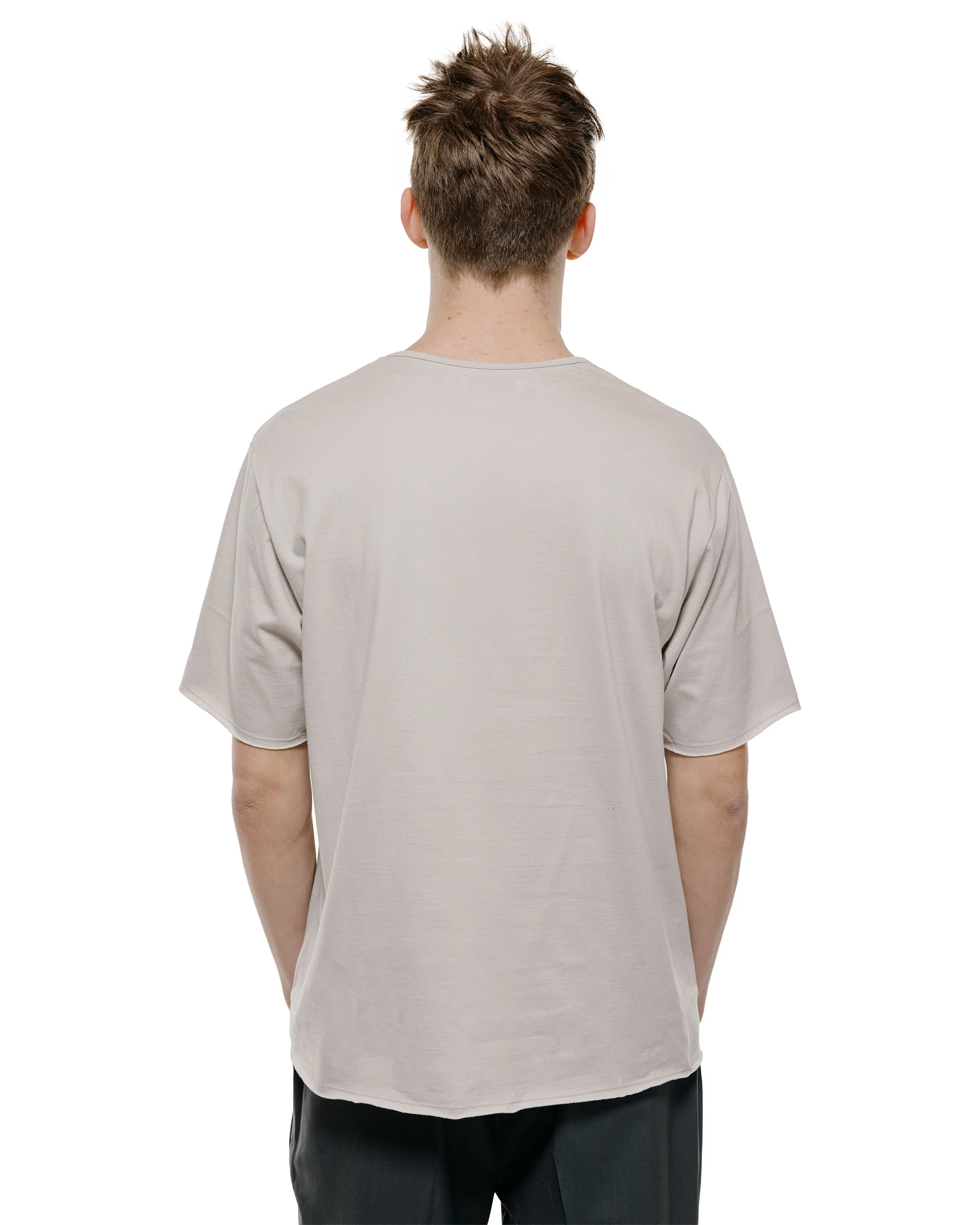 marka Narrow Piping Tee 40/2 Organic Cotton Knit L. Beige - Image 3