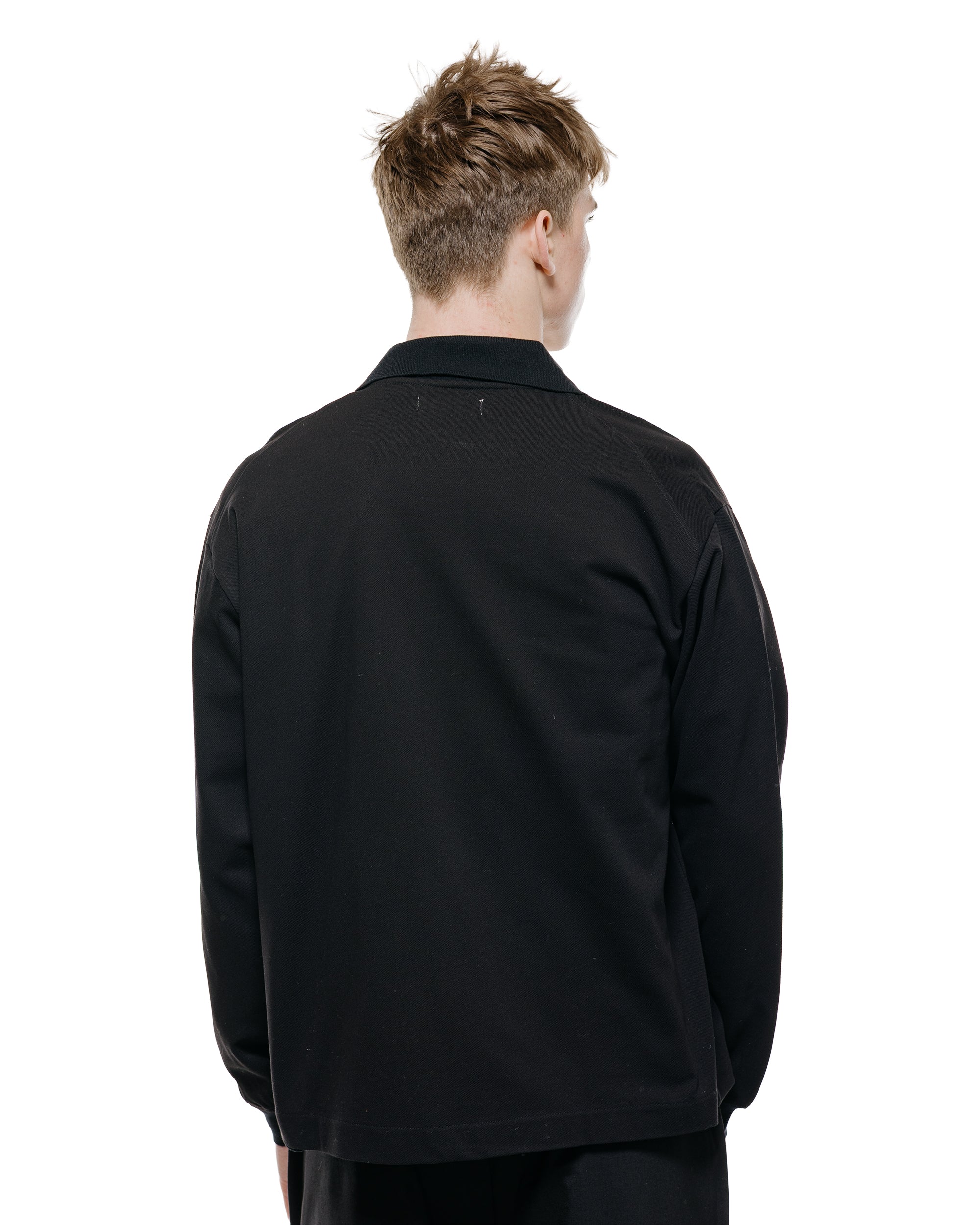 marka Shirt Cardigan Cotton High Twisted Pique Black - Image 3