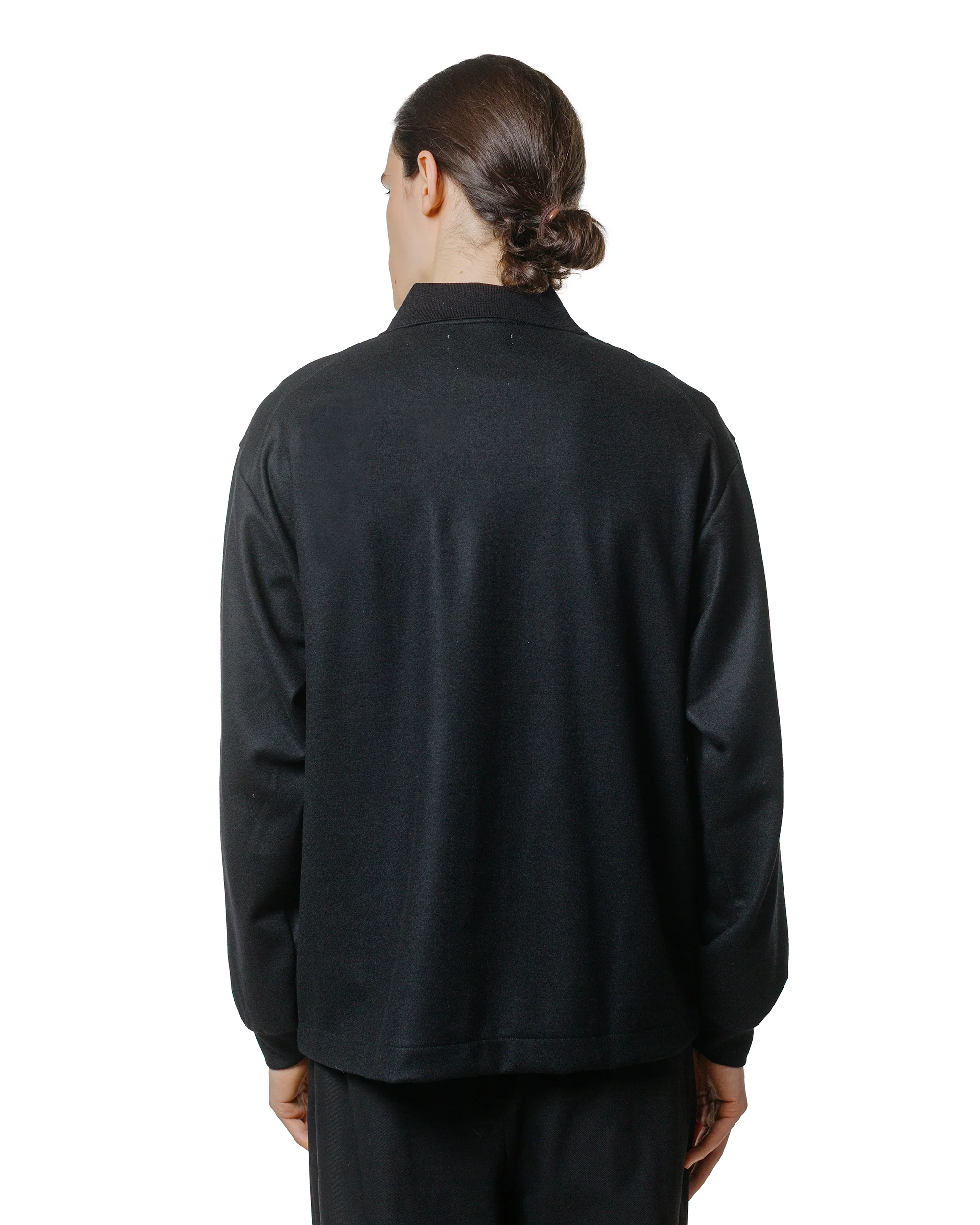marka Shirt Cardigan Super 140s Wool Knit Black - Image 3