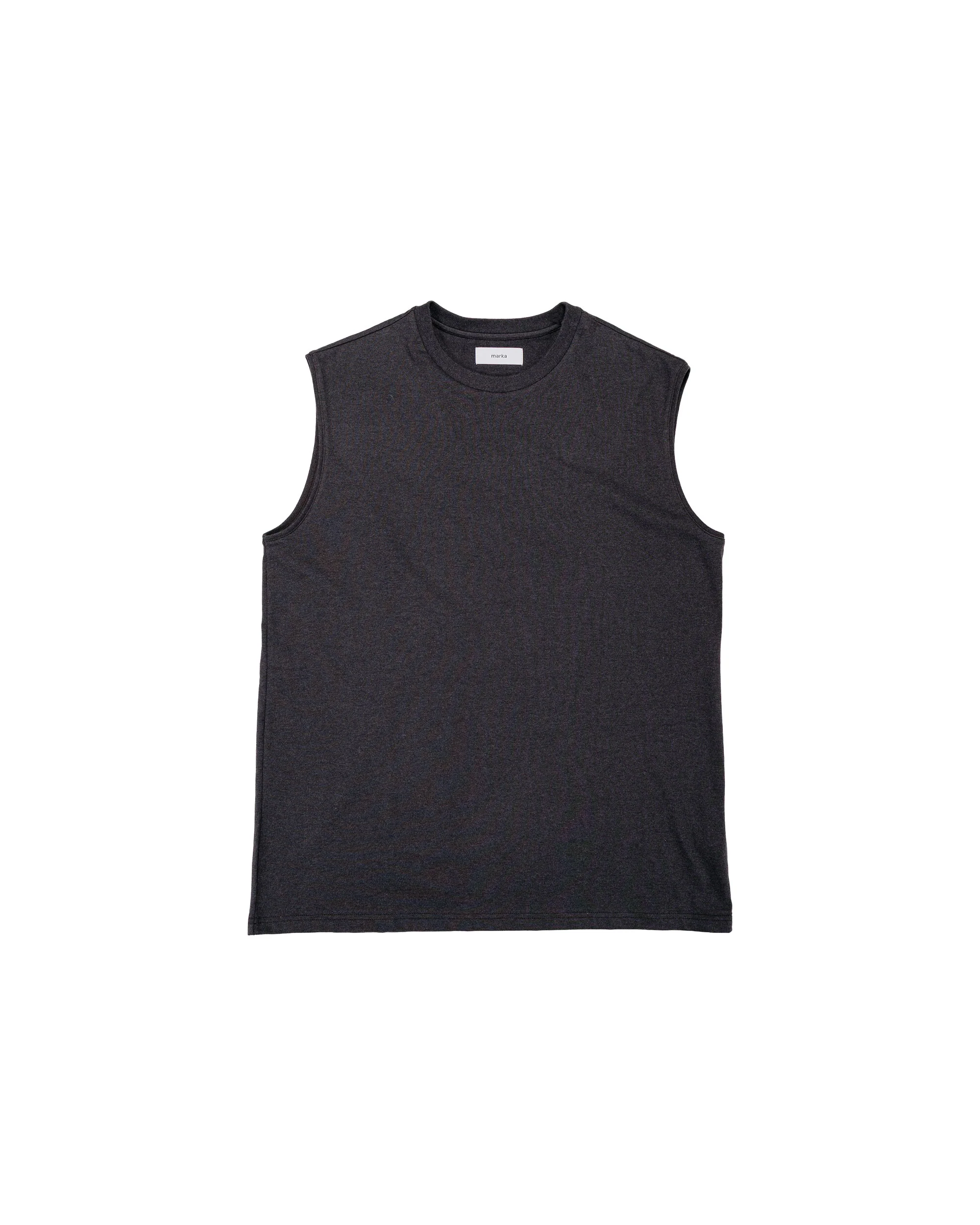 marka Sleeveless Tee 40/2 Organic Cotton Knit Heather Black
