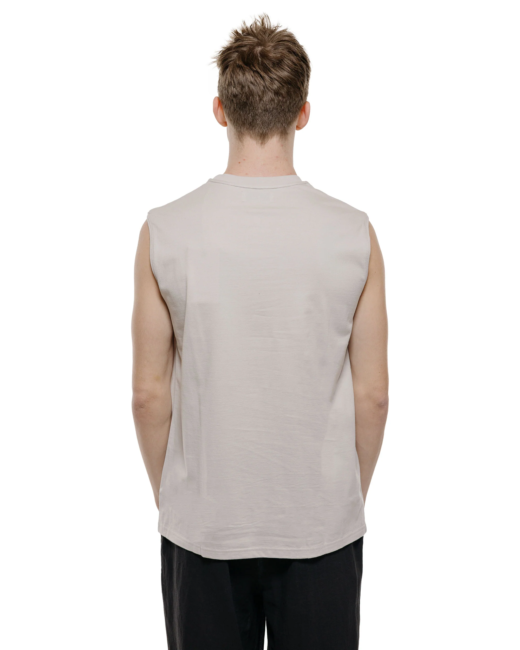 marka Sleeveless Tee 40/2 Organic Cotton Knit L. Beige - Image 3