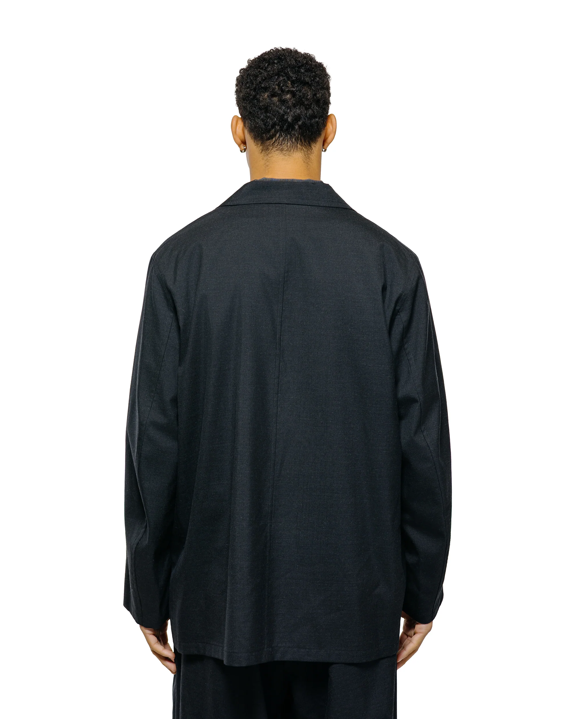 marka Stroll Around Jacket 2/72 Wool Tropical Washer Chambray Black - Image 3