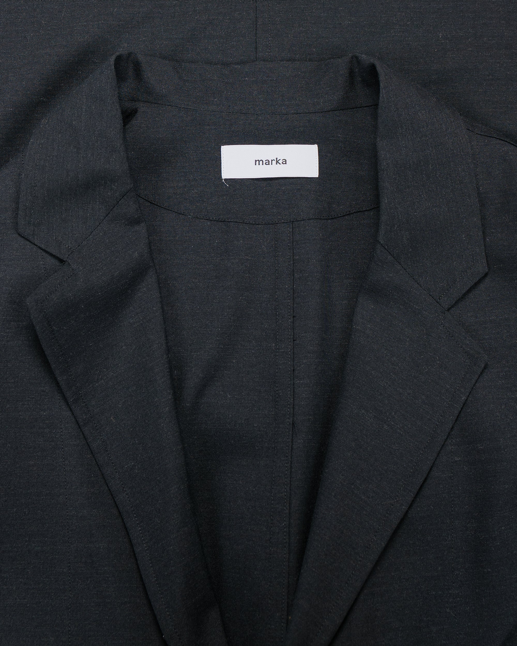 marka Stroll Around Jacket 2/72 Wool Tropical Washer Chambray Black - Image 5