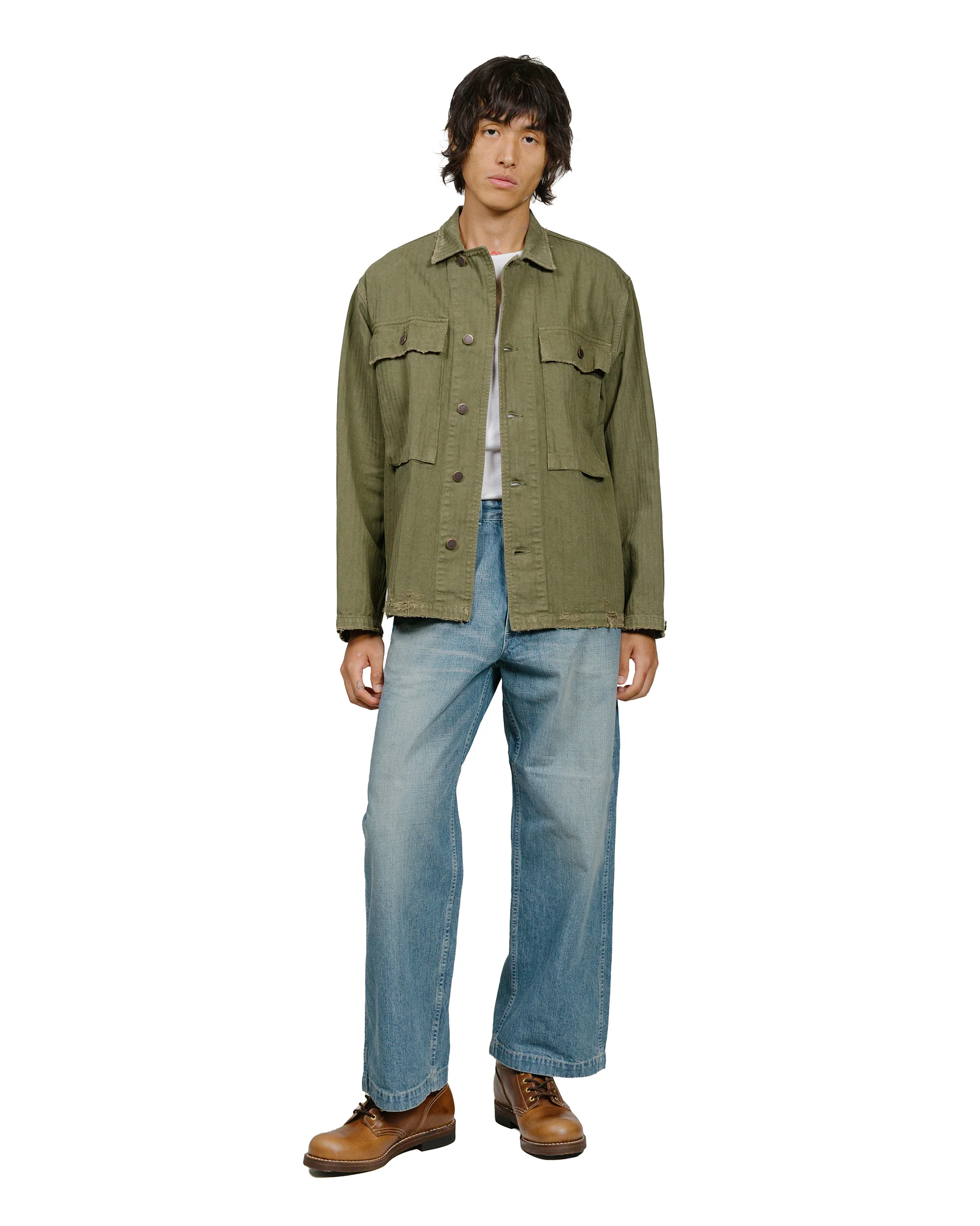 marka U.S. Army Denim Pants Cotton 10oz Denim Used Washed - Image 4