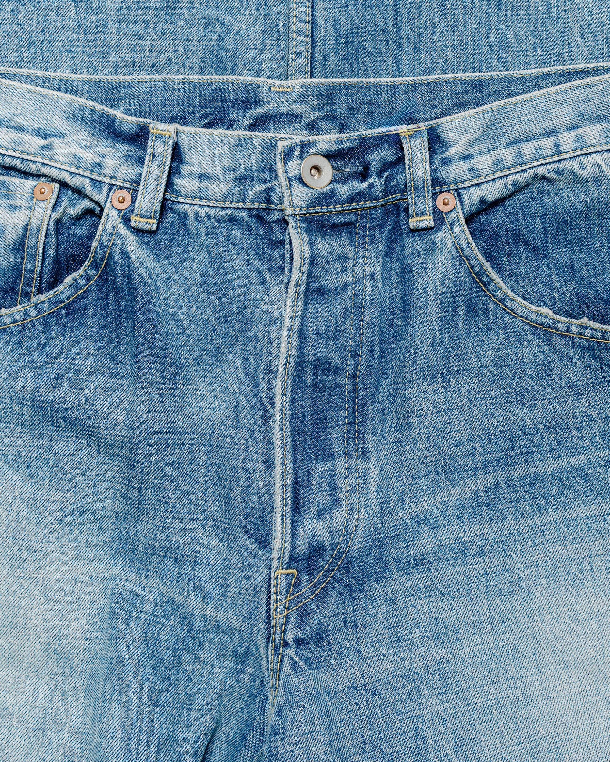 marka Wide Leg Jeans Organic Cotton 13.5oz Selvedge Denim Used Washed - Image 6