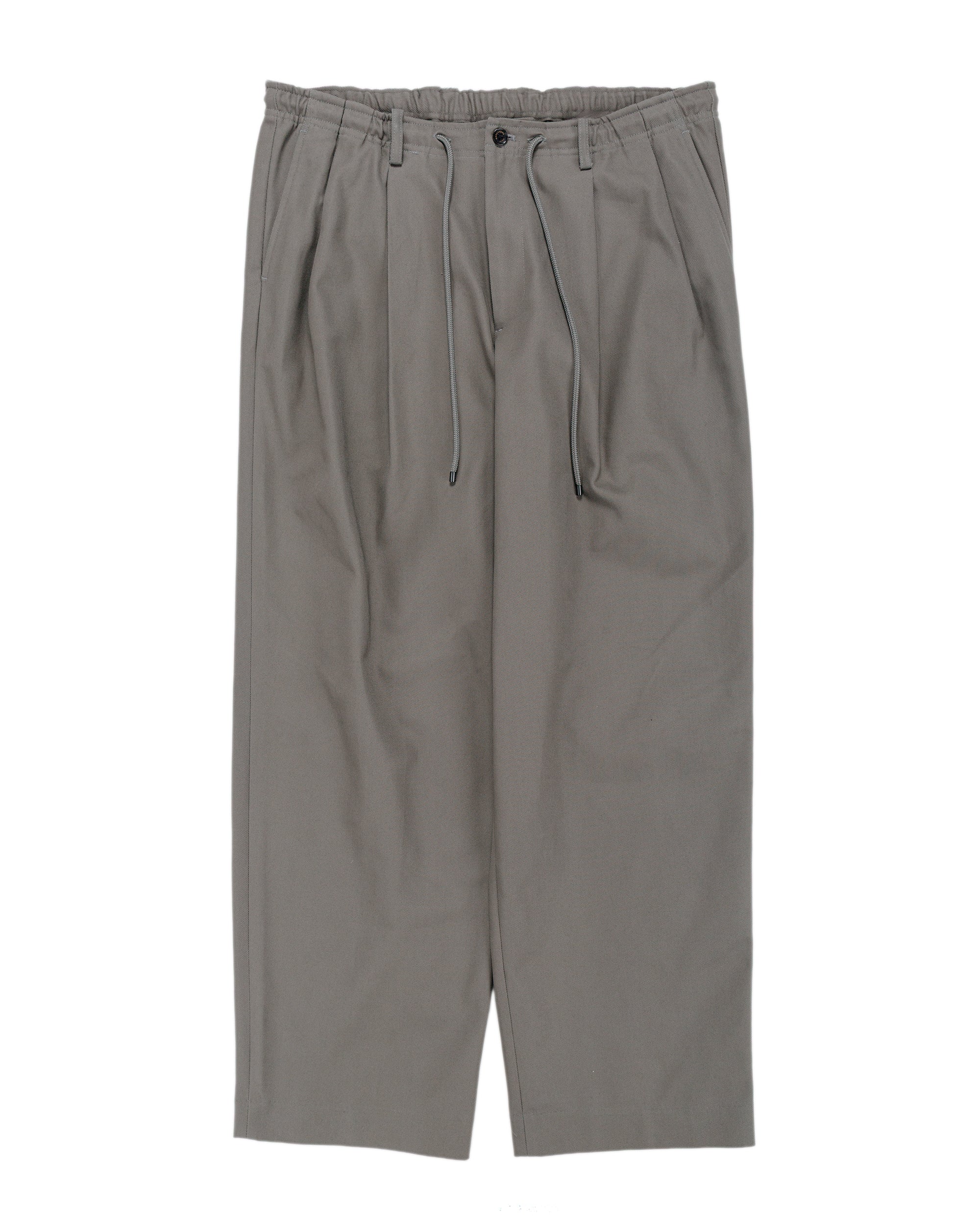 MARKAWARE Double Pleated Easy Trousers Organic Cotton Survival Cloth Gray