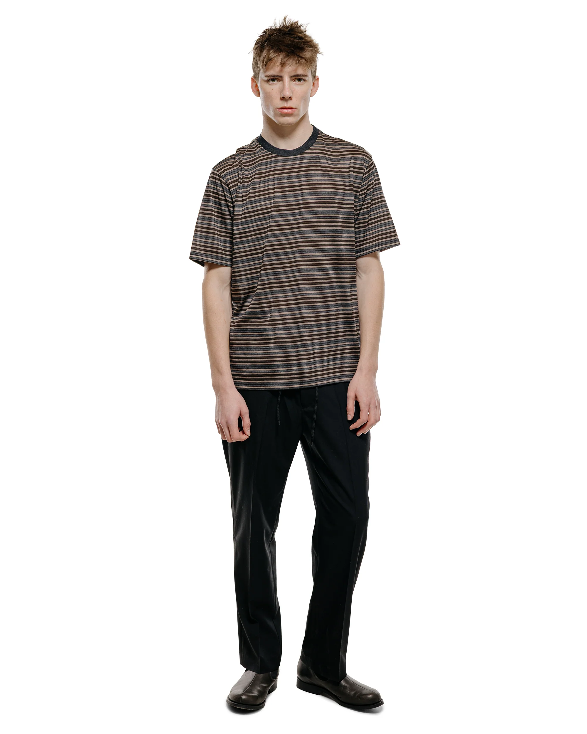MARKAWARE Flat Tapered Easy Trousers Organic Wool 2/80 Tropical Black - Image 4