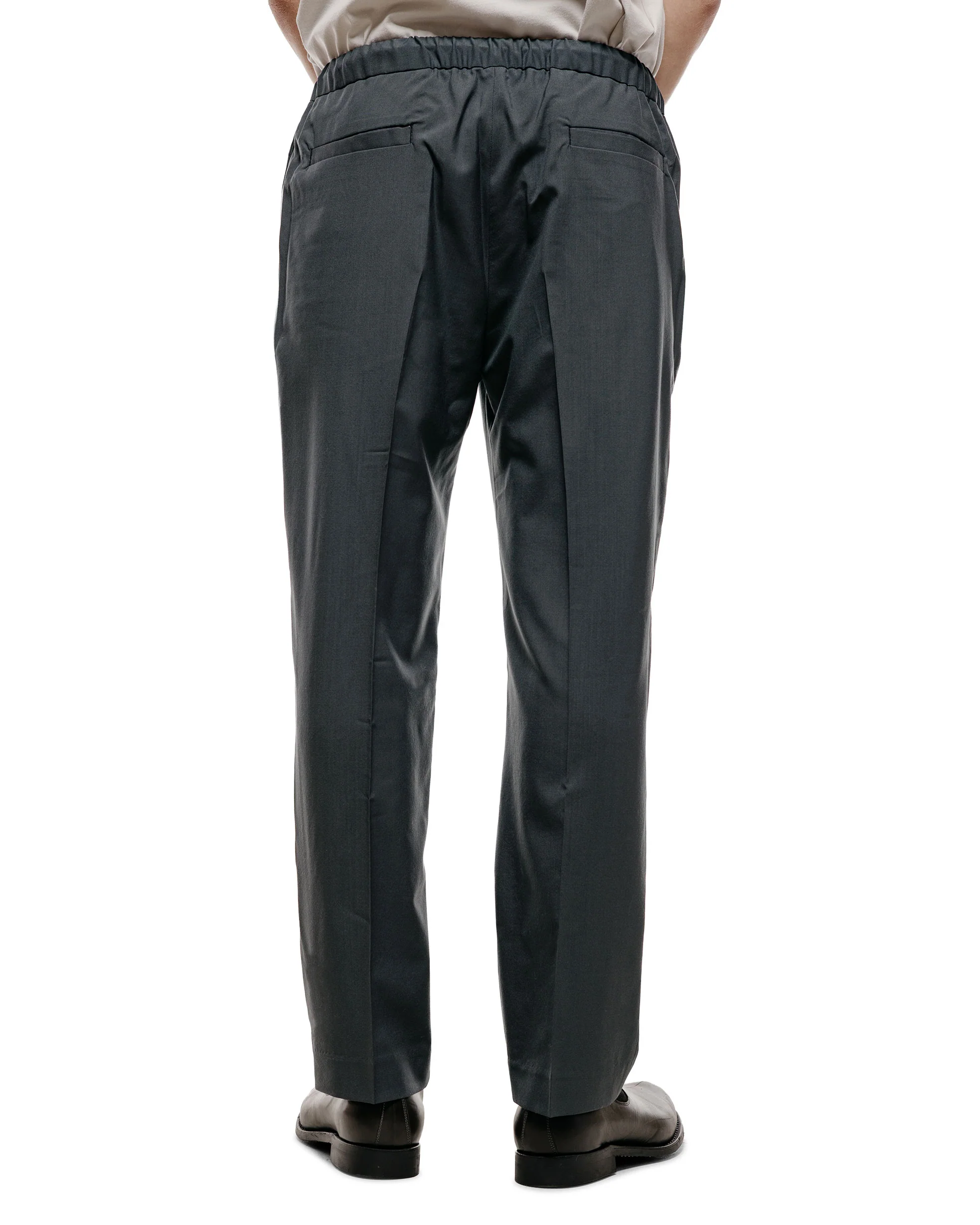 MARKAWARE Flat Tapered Easy Trousers Organic Wool 2/80 Tropical Charcoal - Image 3