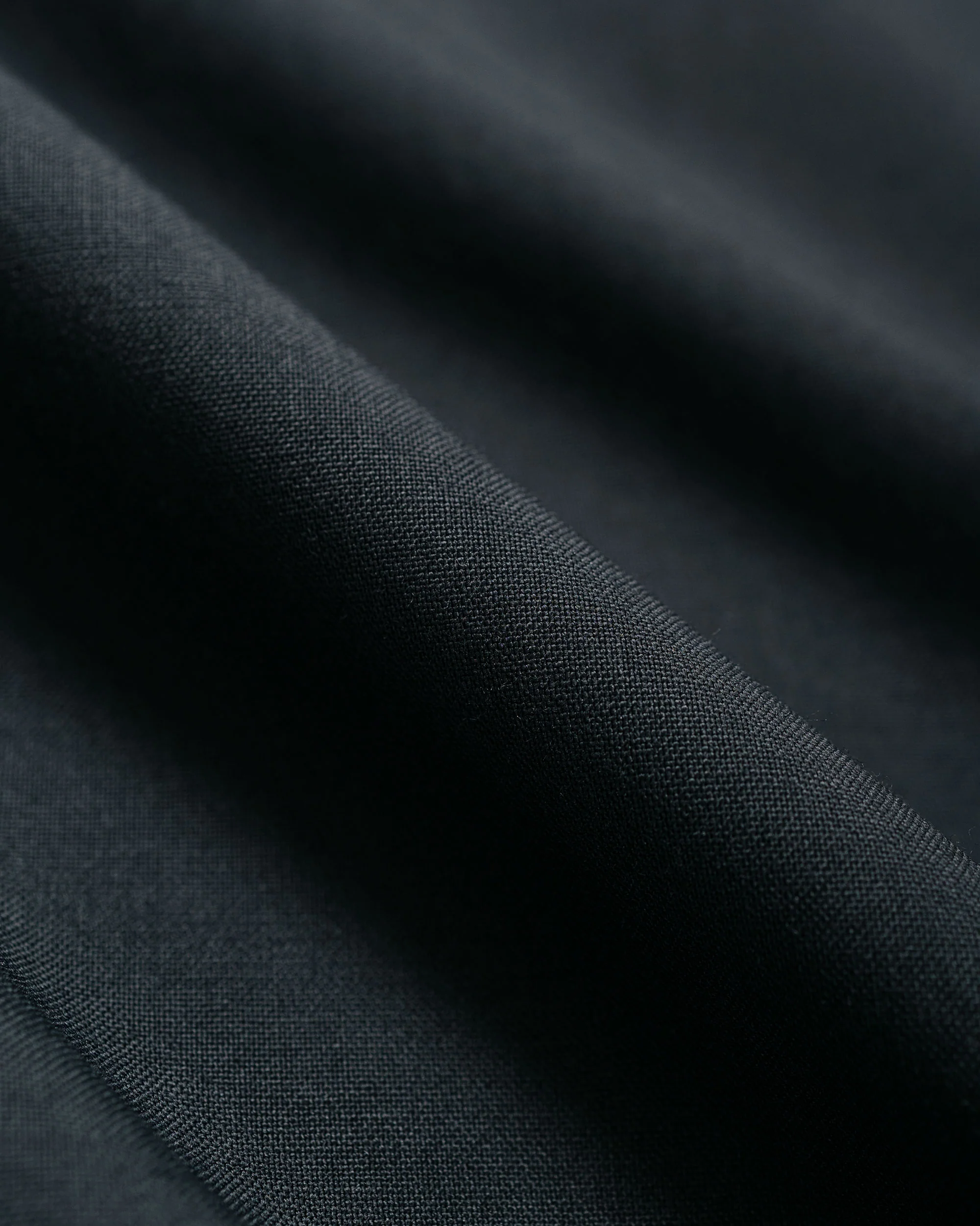 MARKAWARE Italian Open Collar S/S Shirt Organic Wool 2/80 Tropical Charcoal - Image 5