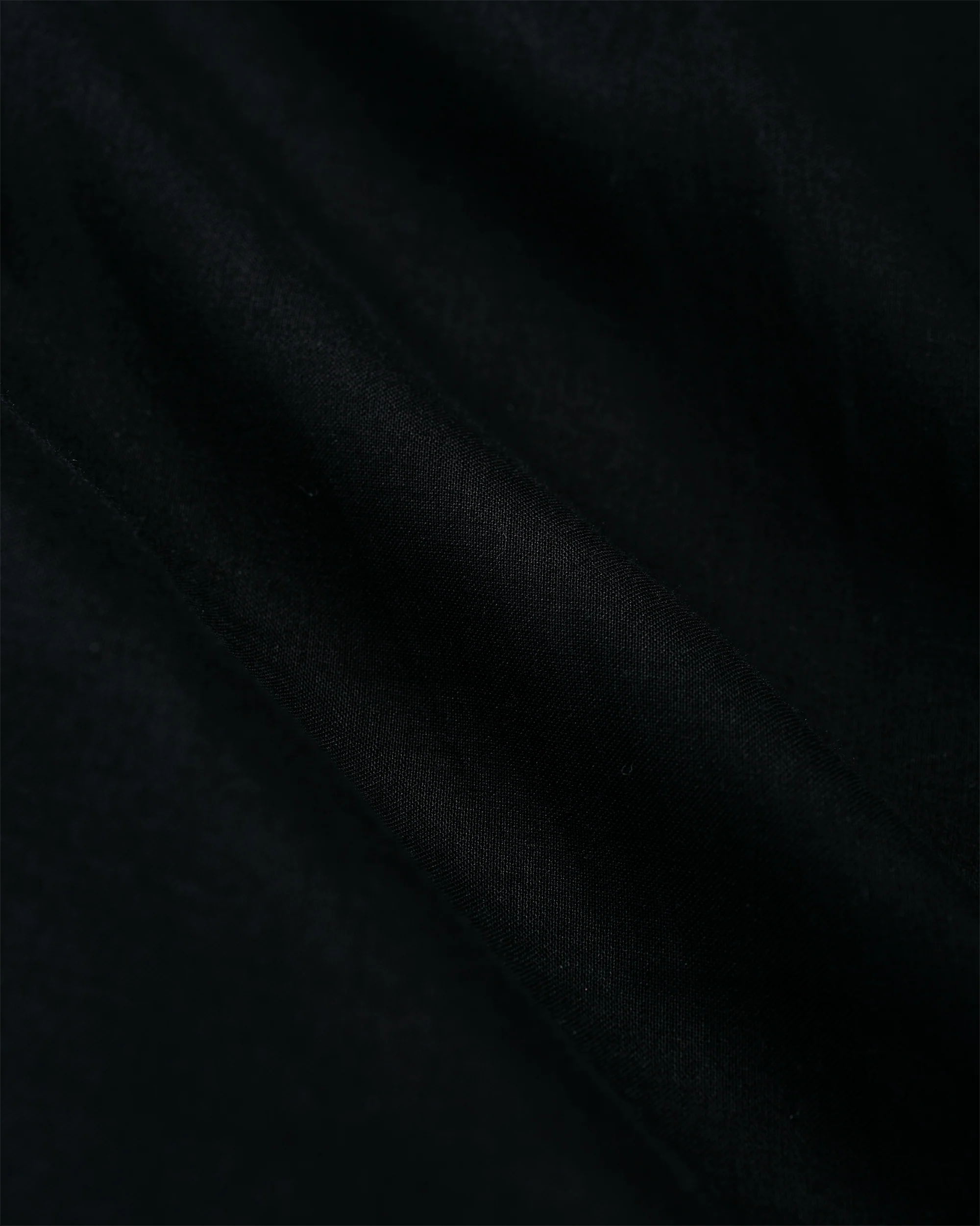 MARKAWARE Italian Open Collar Shirt Organic Cotton 90/1 Lawn Black - Image 4