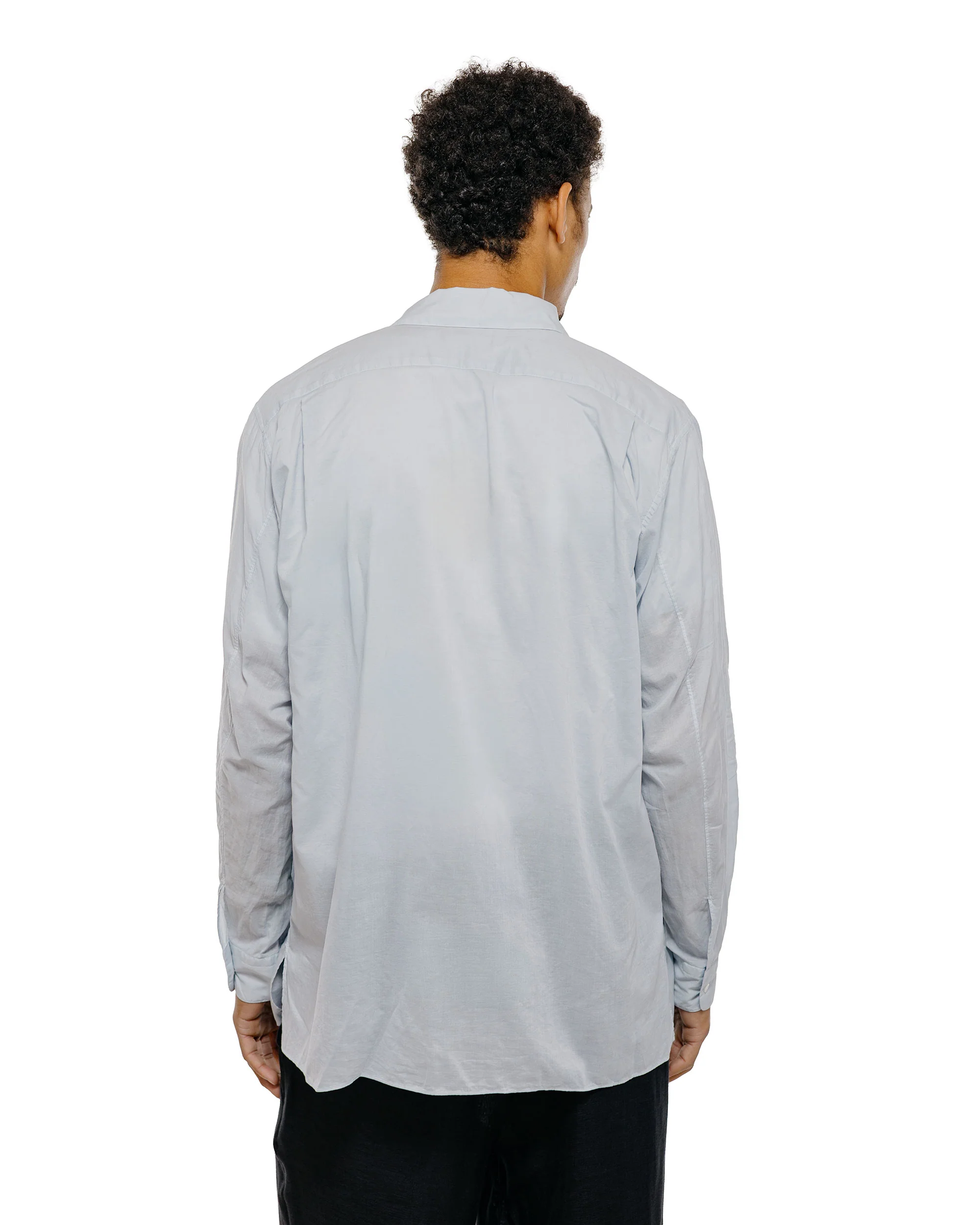 MARKAWARE Italian Open Collar Shirt Organic Cotton 90/1 Lawn Ice - Image 4